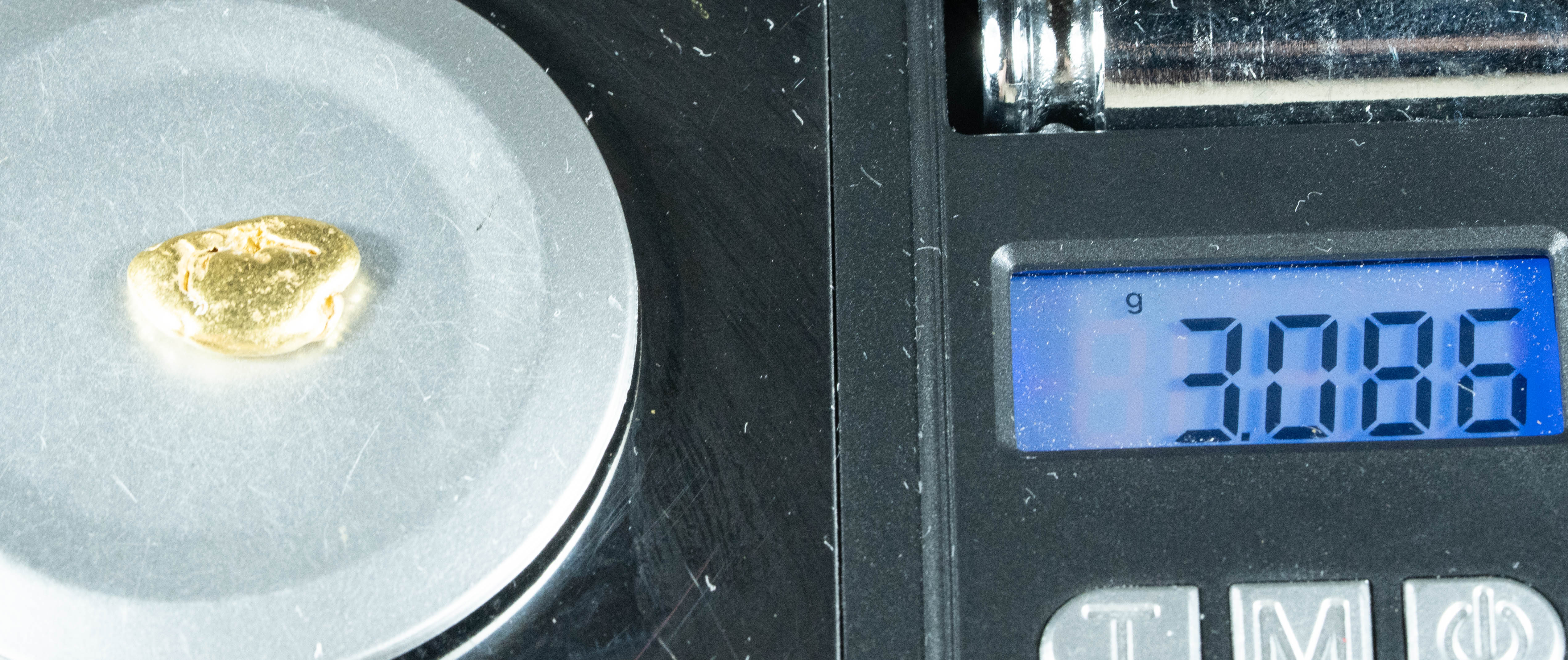 #302 Alaskan BC Natural Gold Nugget 3.08 Grams Genuine