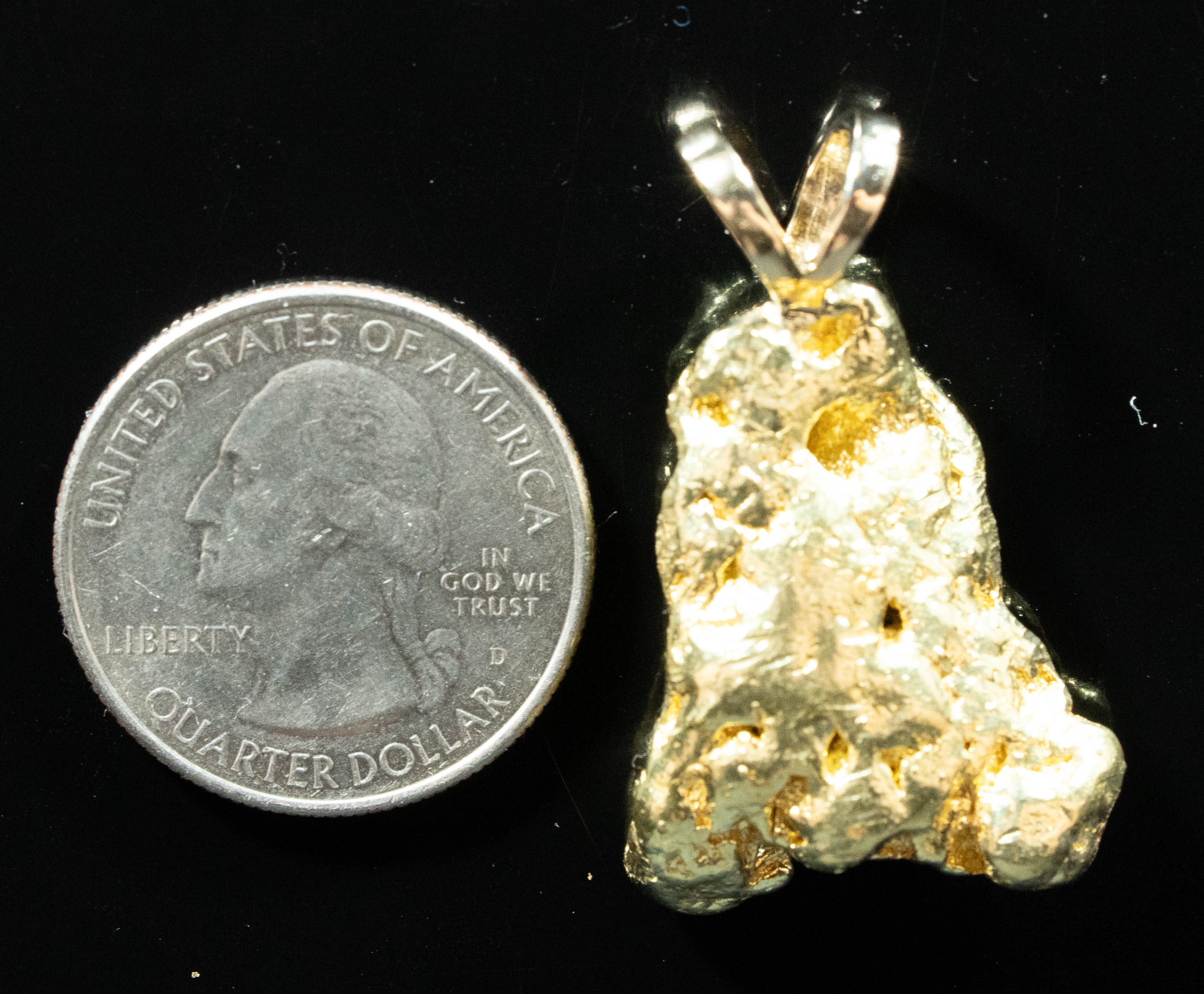 #609 Alaskan-Yukon BC Natural Gold Nugget Pendant 23.03 Grams Authentic