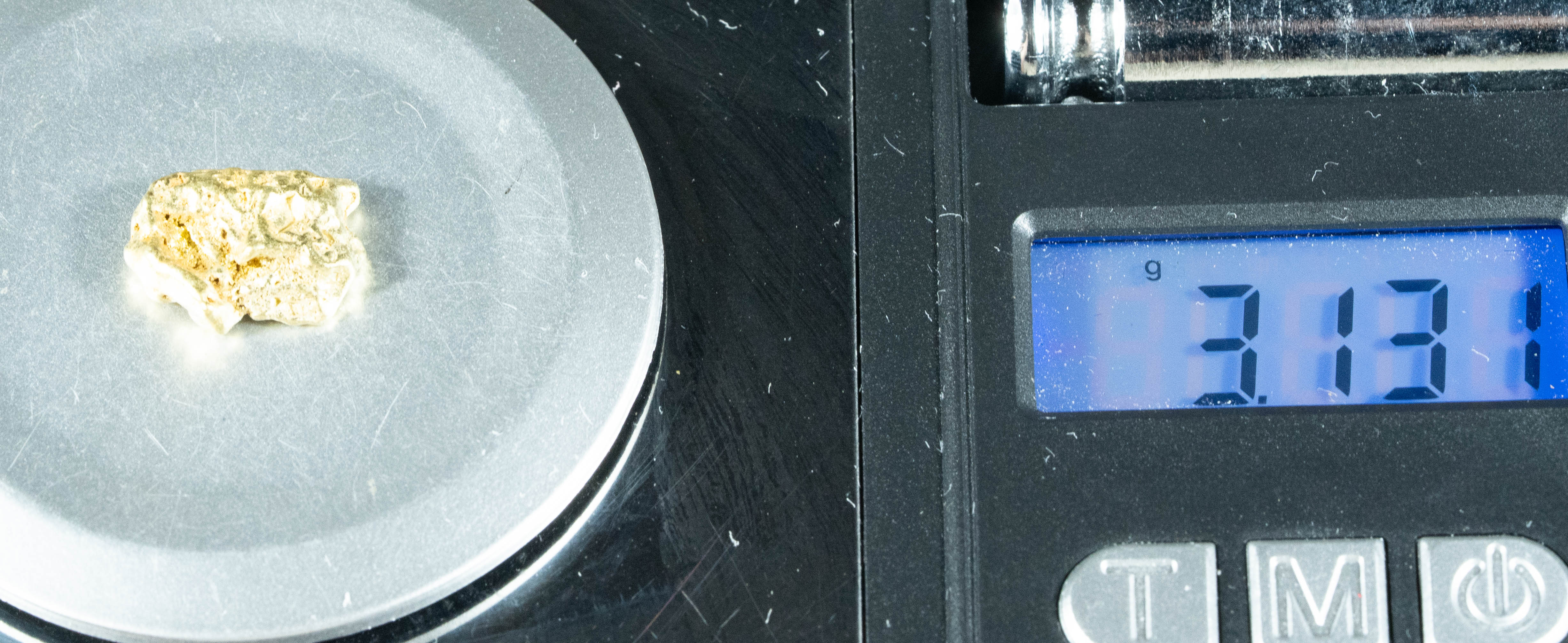 #319 Alaskan BC Natural Gold Nugget 3.13 Grams Genuine