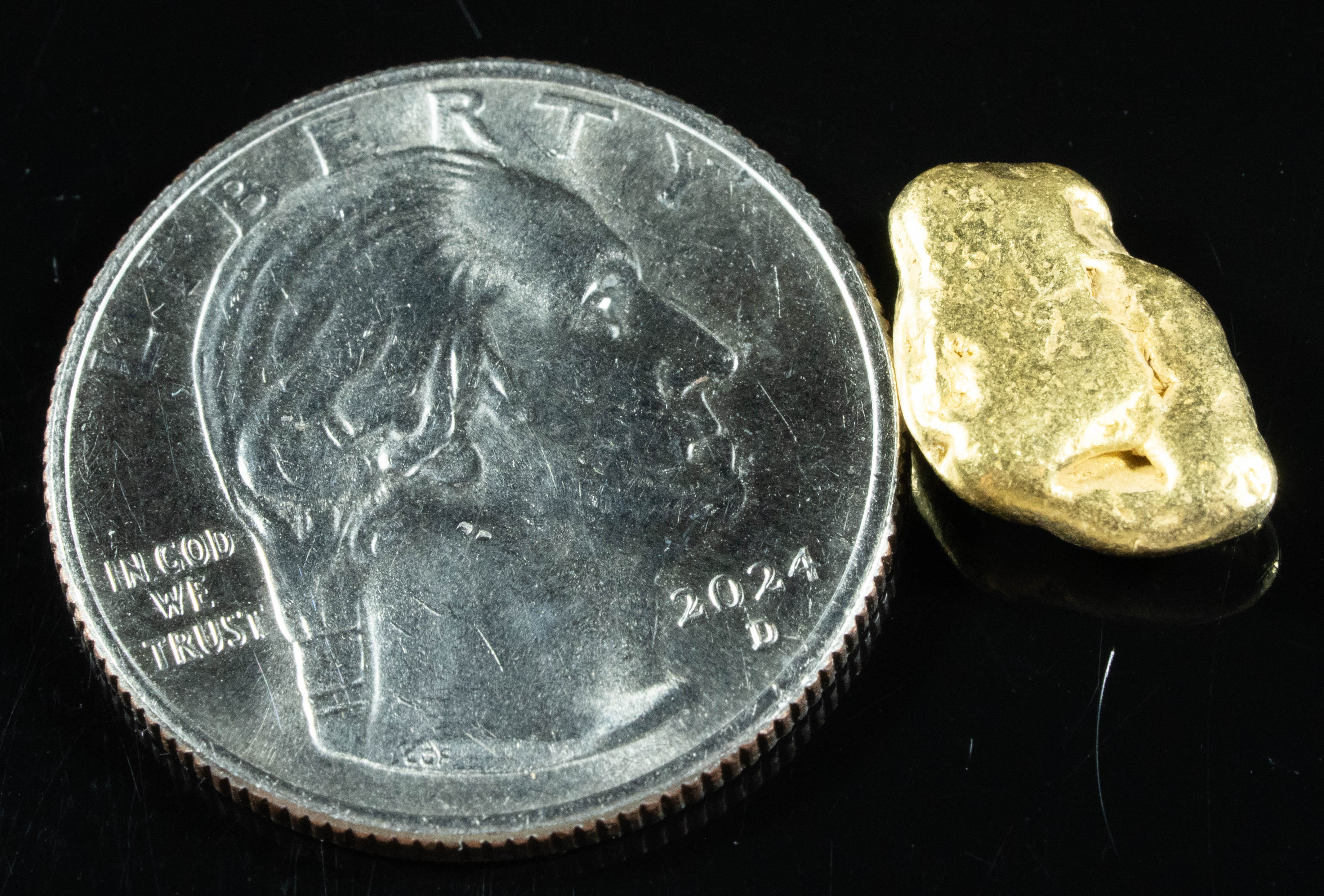 #323 Alaskan BC Natural Gold Nugget 4.35 Grams Genuine