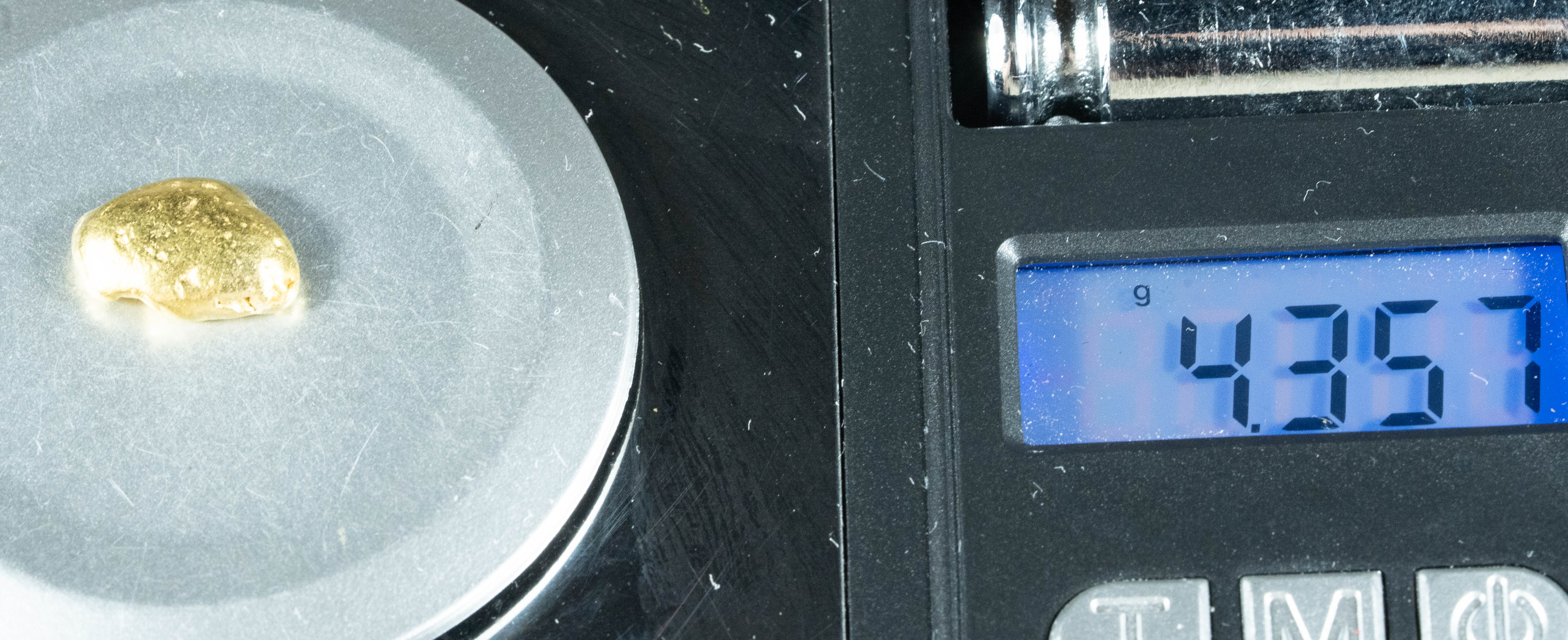 #323 Alaskan BC Natural Gold Nugget 4.35 Grams Genuine