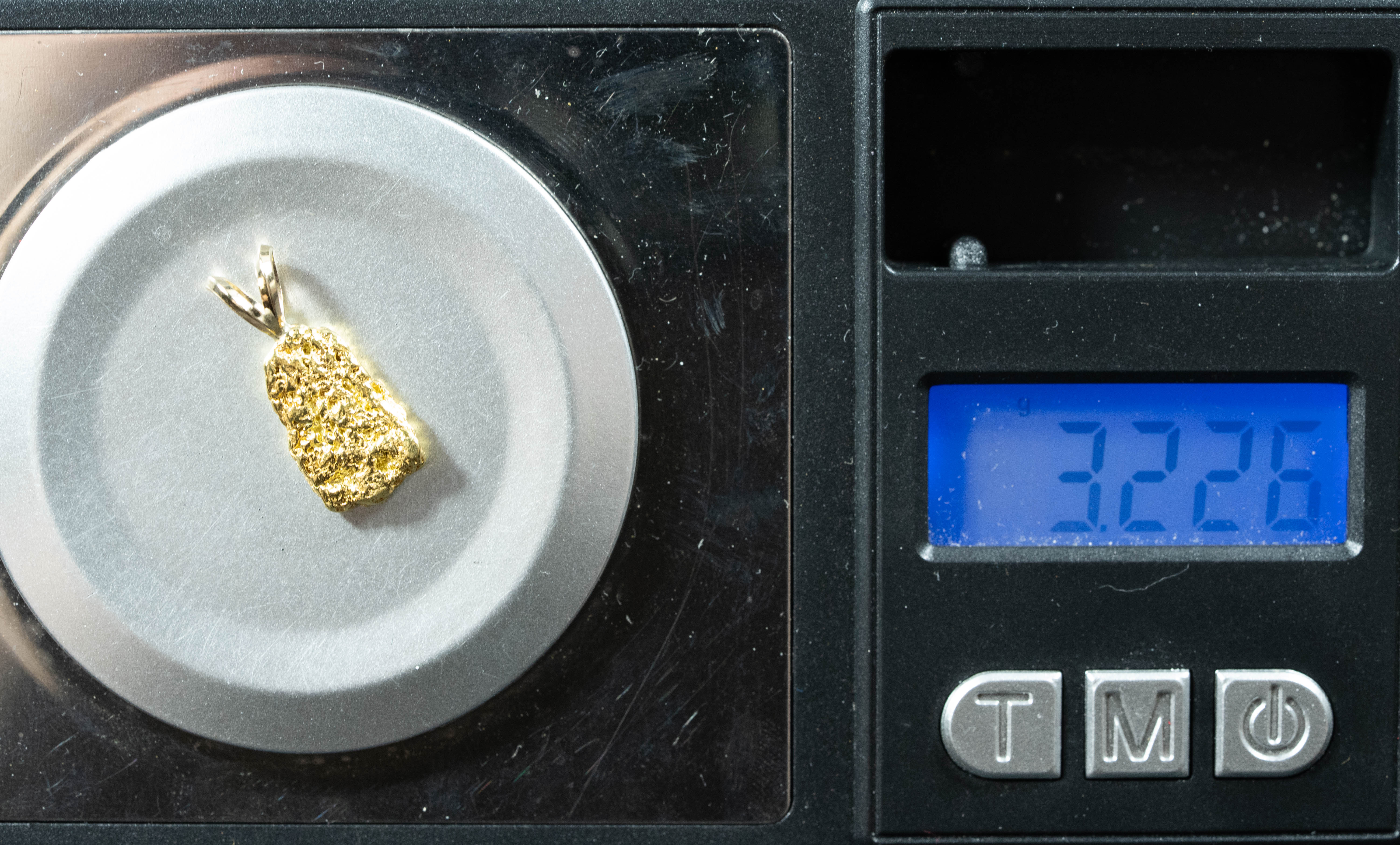 #679 Alaskan-Yukon BC Natural Gold Nugget Pendant 4.30 Grams Authentic