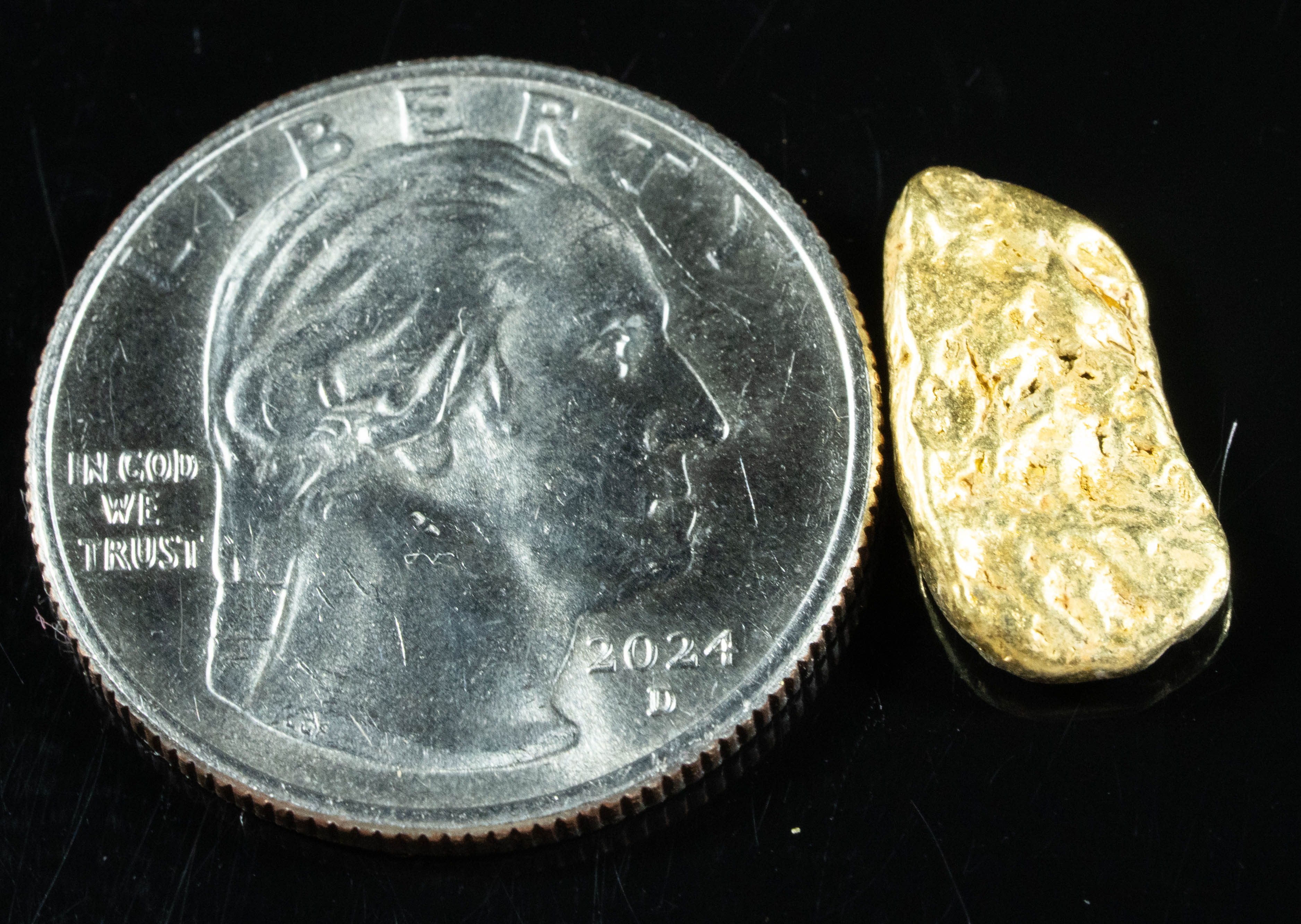 #325 Alaskan BC Natural Gold Nugget 3.24 Grams Genuine