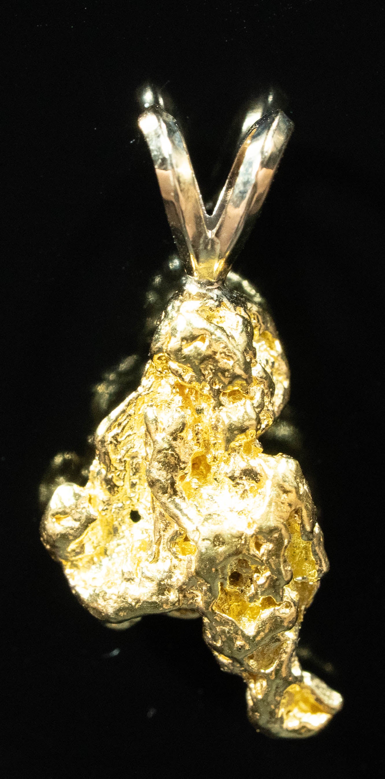#692 Alaskan-Yukon BC Natural Gold Nugget Pendant 3.72 Grams Authentic