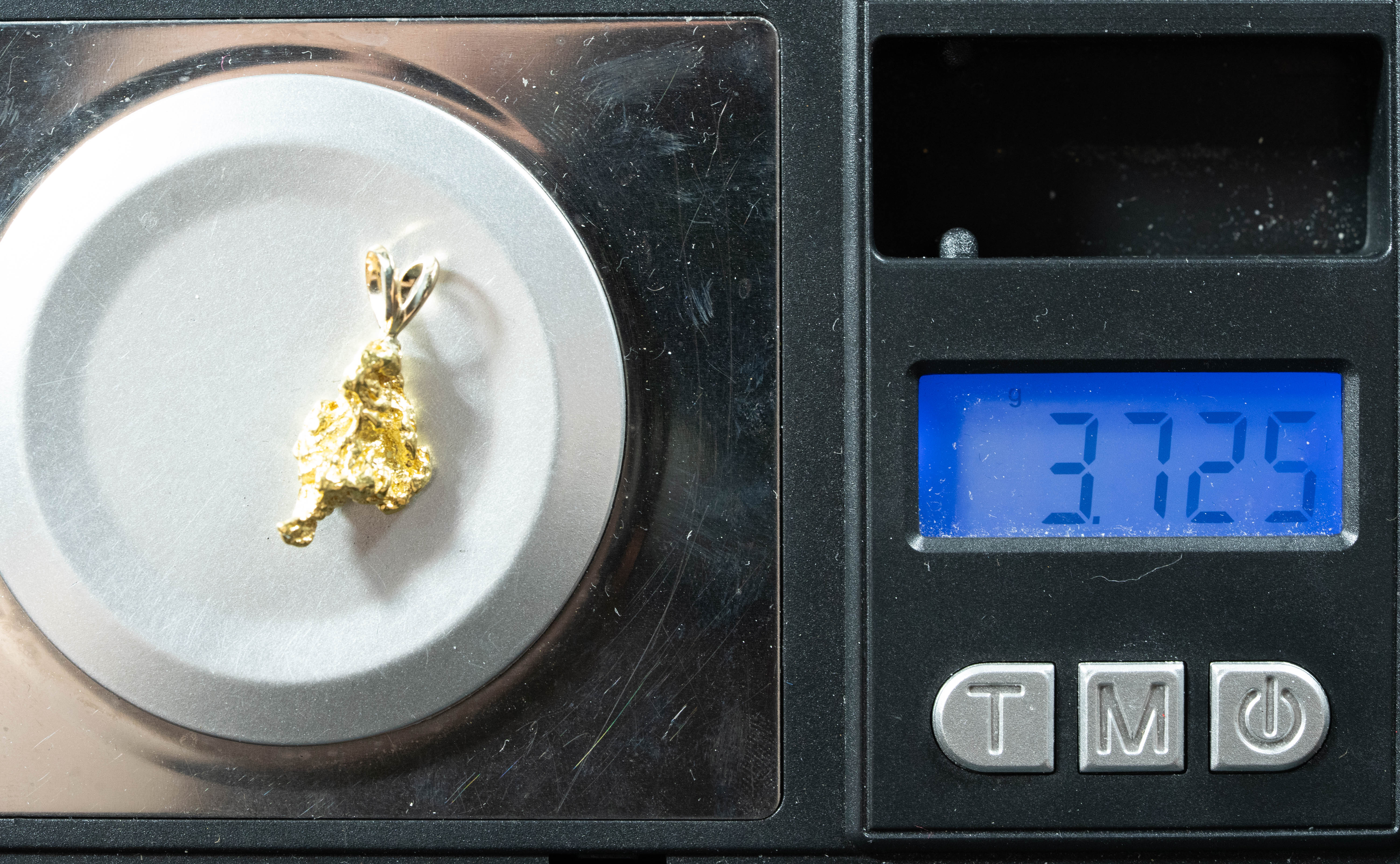 #692 Alaskan-Yukon BC Natural Gold Nugget Pendant 3.72 Grams Authentic