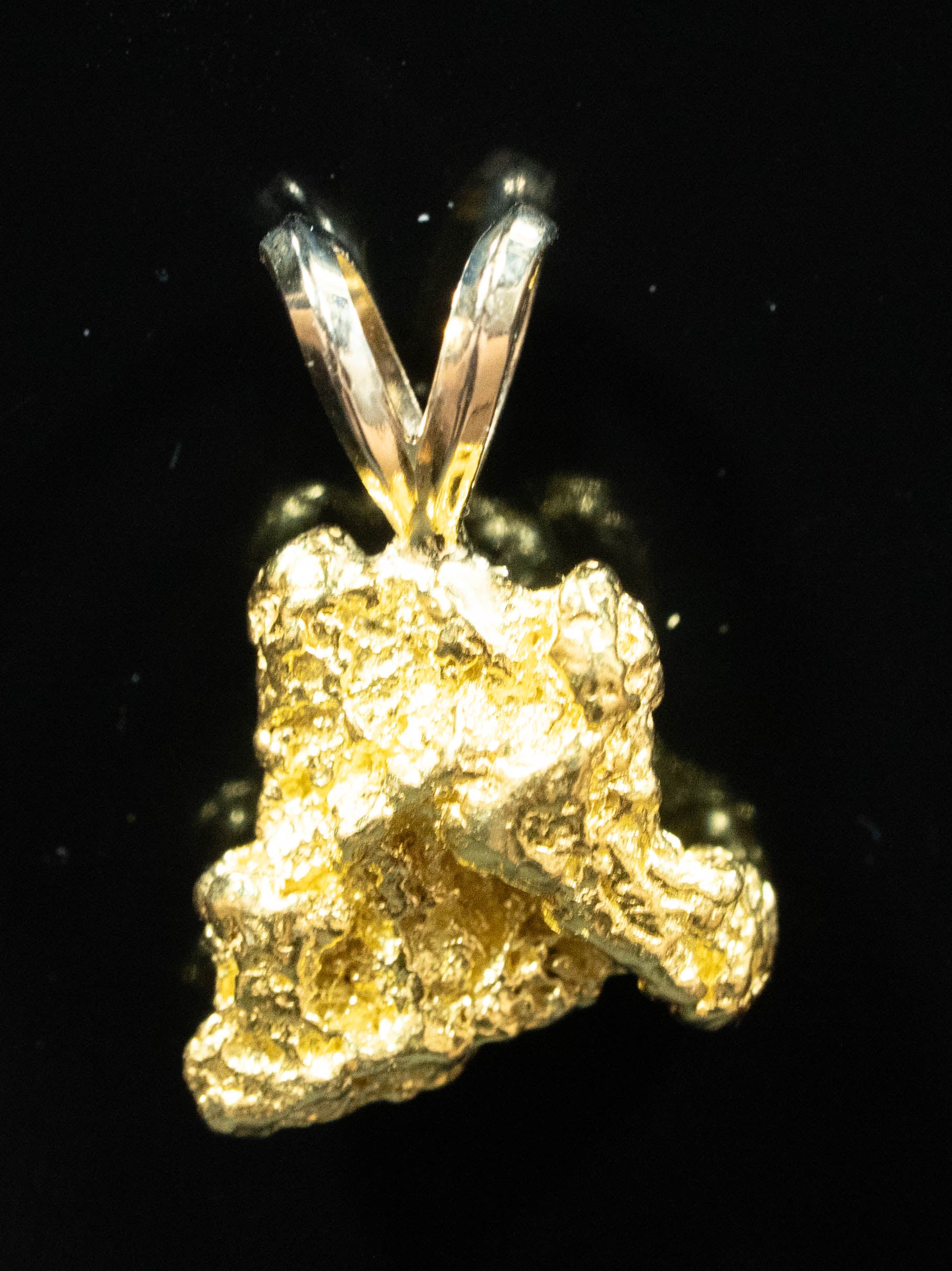 #695 Alaskan-Yukon BC Natural Gold Nugget Pendant 3.35 Grams Authentic
