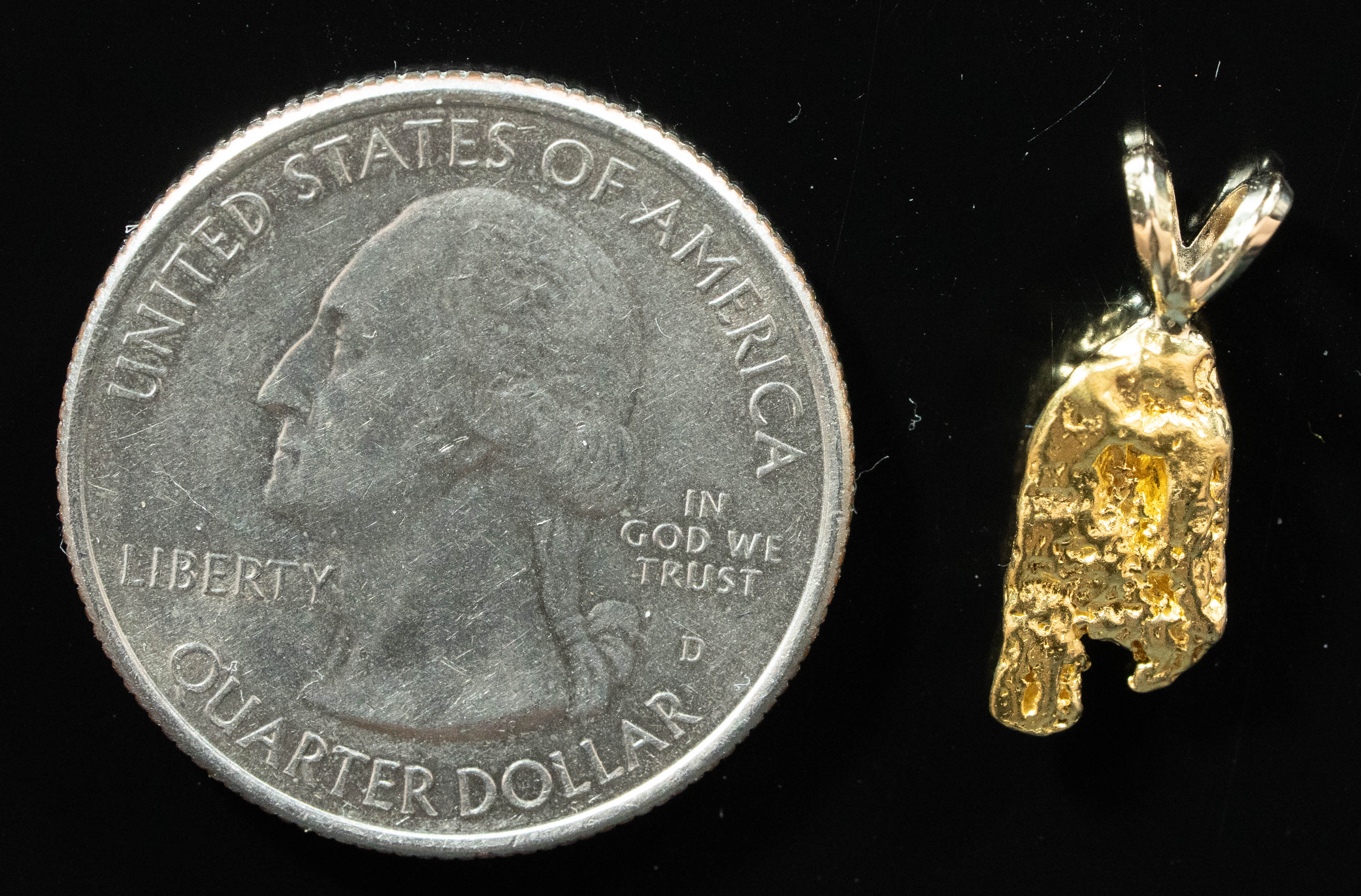 #696 Alaskan-Yukon BC Natural Gold Nugget Pendant 2.09 Grams Authentic