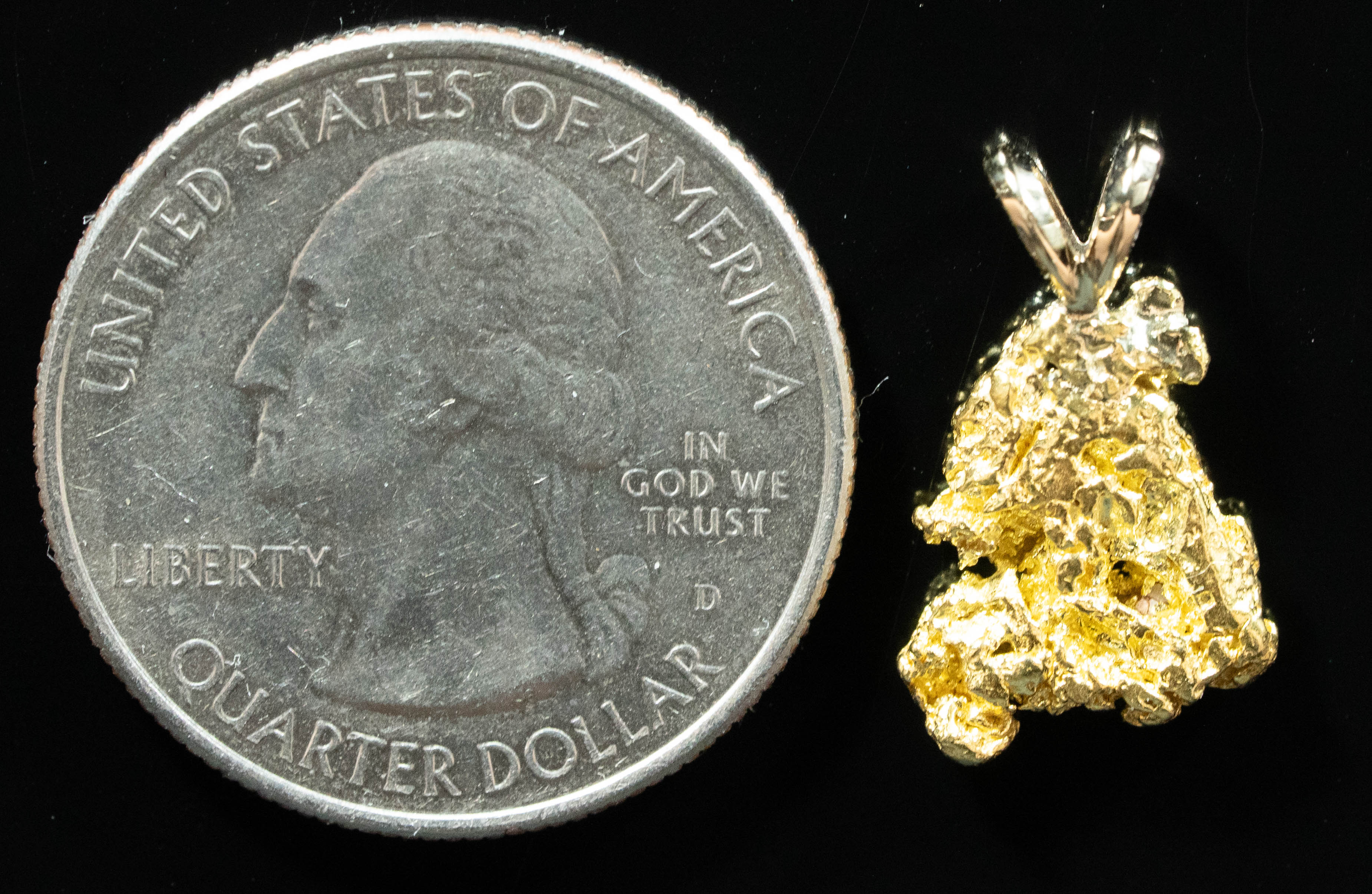 #697 Alaskan-Yukon BC Natural Gold Nugget Pendant 2.24 Grams Authentic