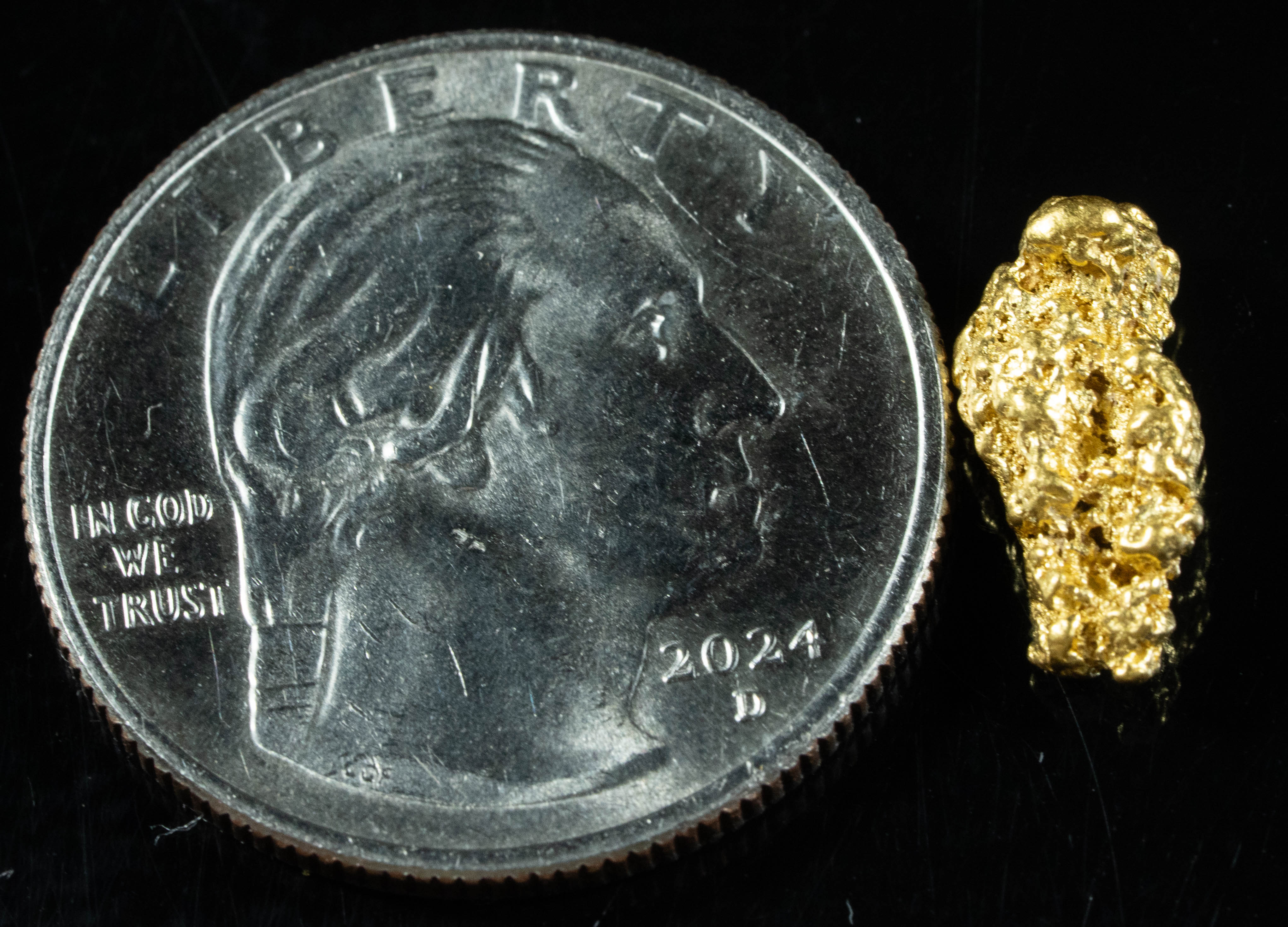 #744 Natural Gold Nugget Australian 1.56 Grams Genuine
