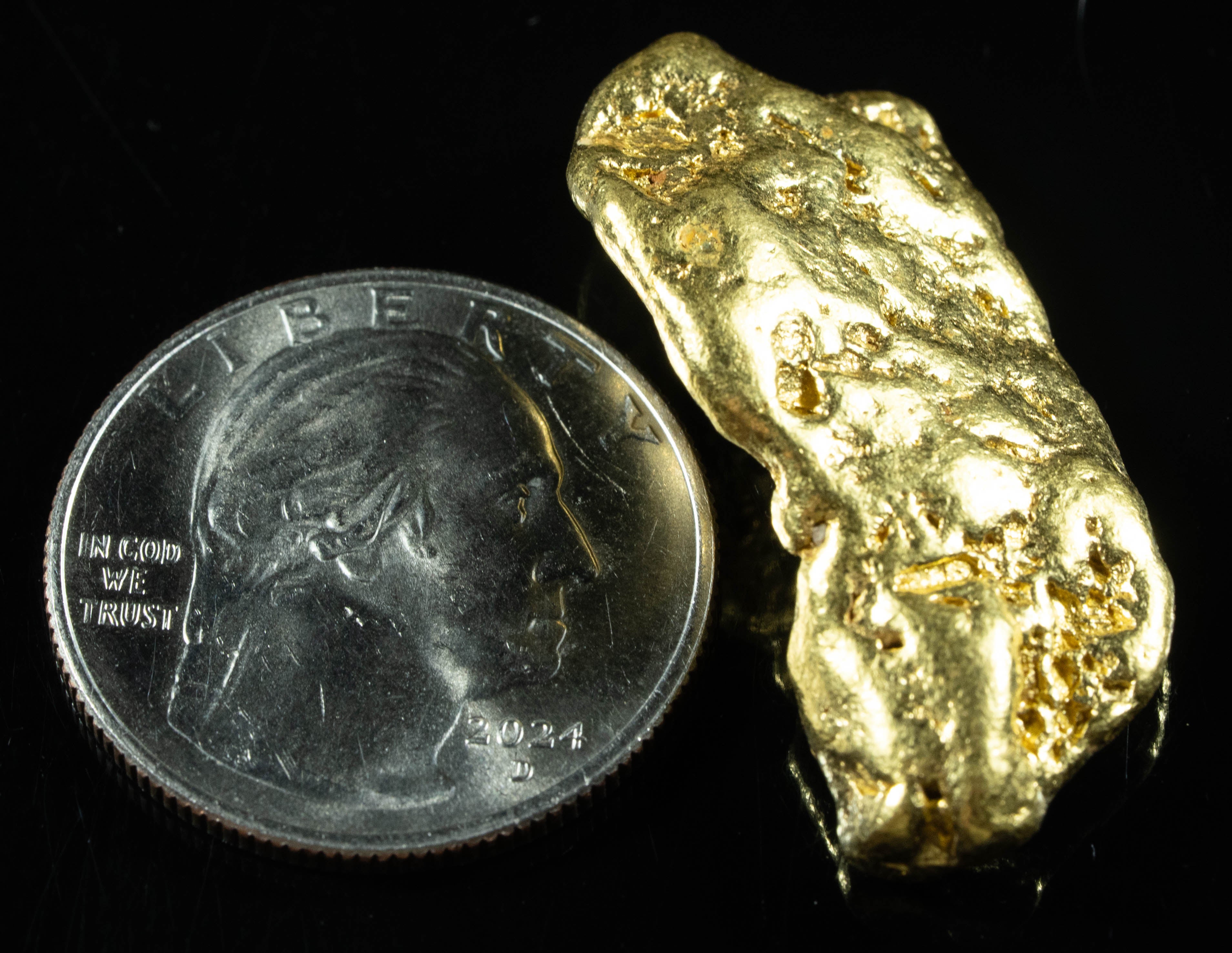 #545 Large Alaskan BC Gold Nugget 23.10 Grams Genuine