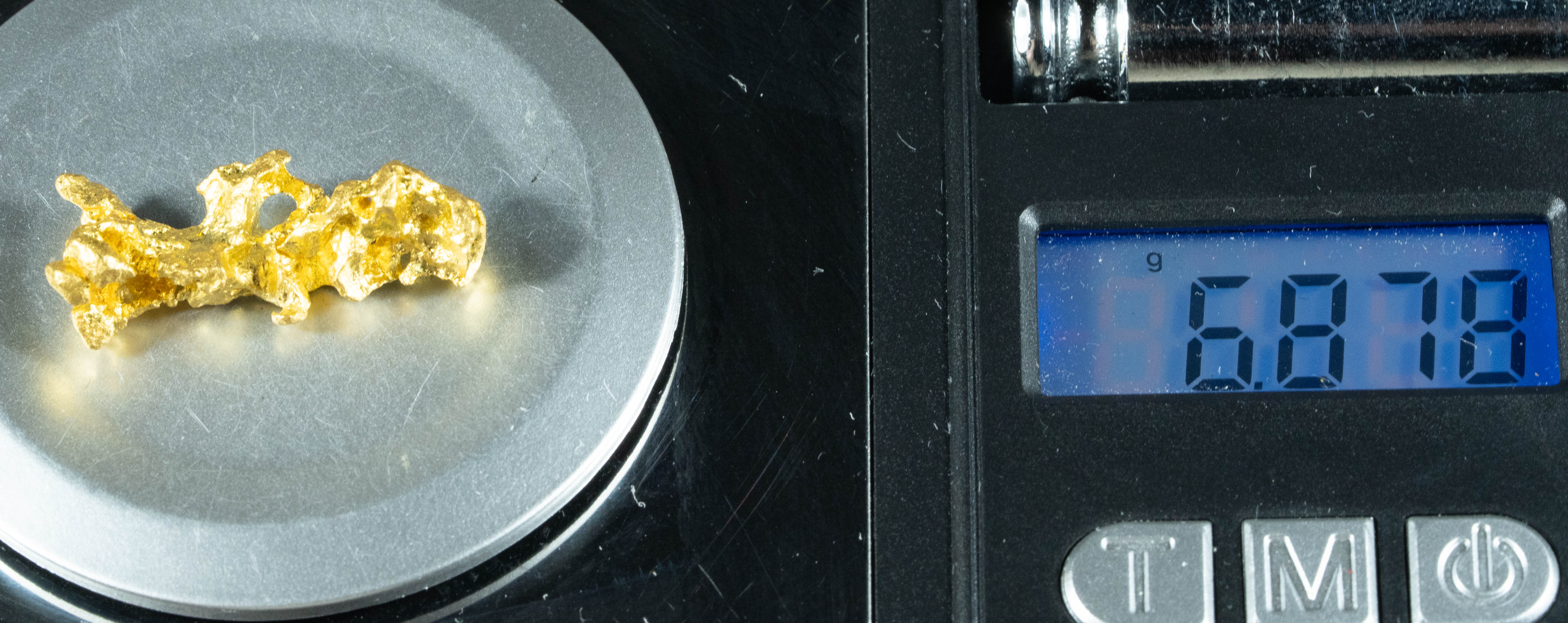 #1139 Natural Gold Nugget Australian 6.87 Grams Genuine