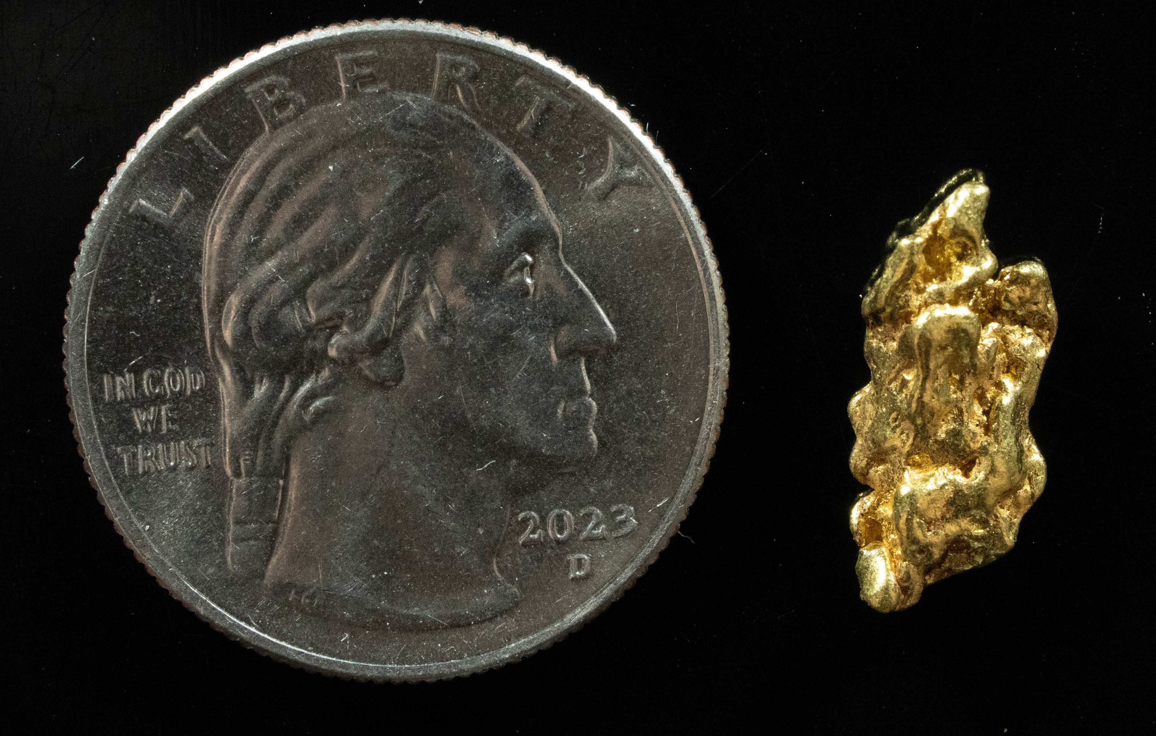 #220 Alaskan BC Natural Gold Nugget 2.22 Grams Genuine