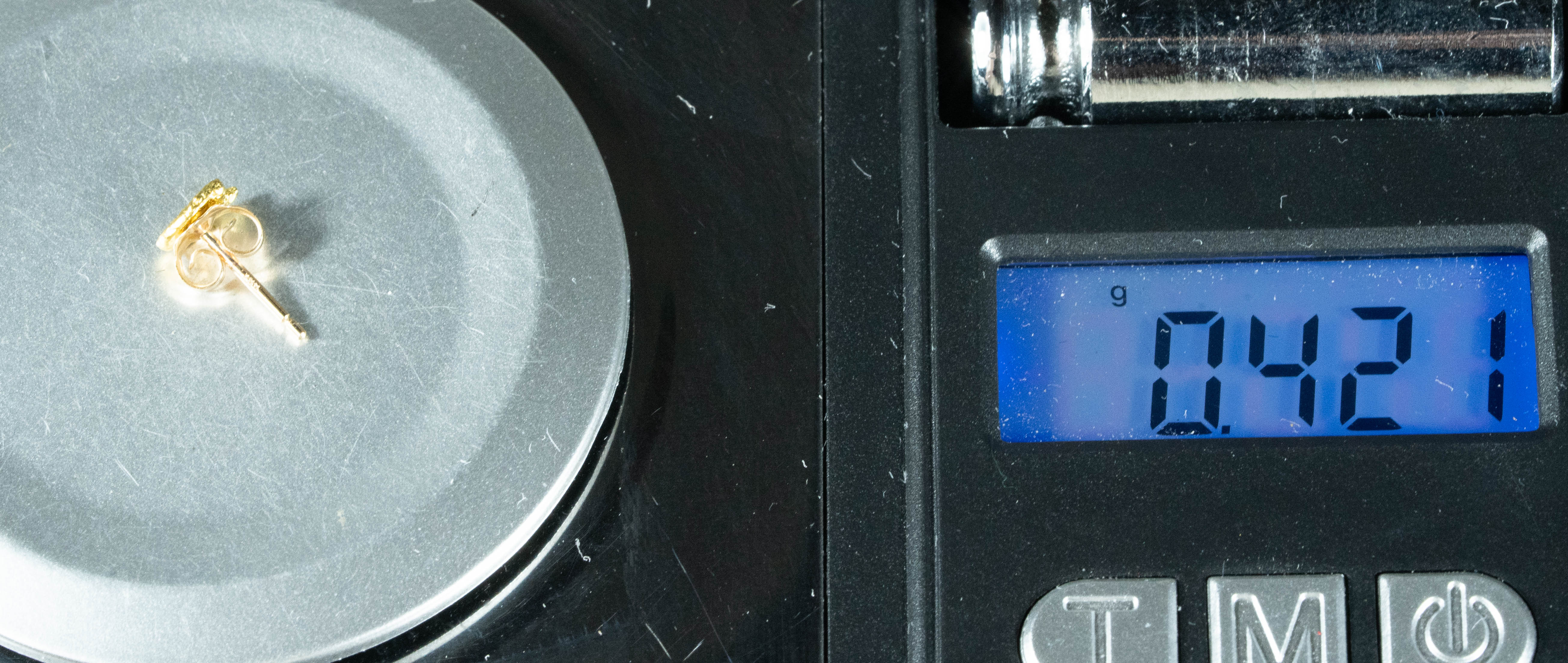 #649 Alaskan-Yukon BC Natural Gold Nugget Single Earring .42 Grams