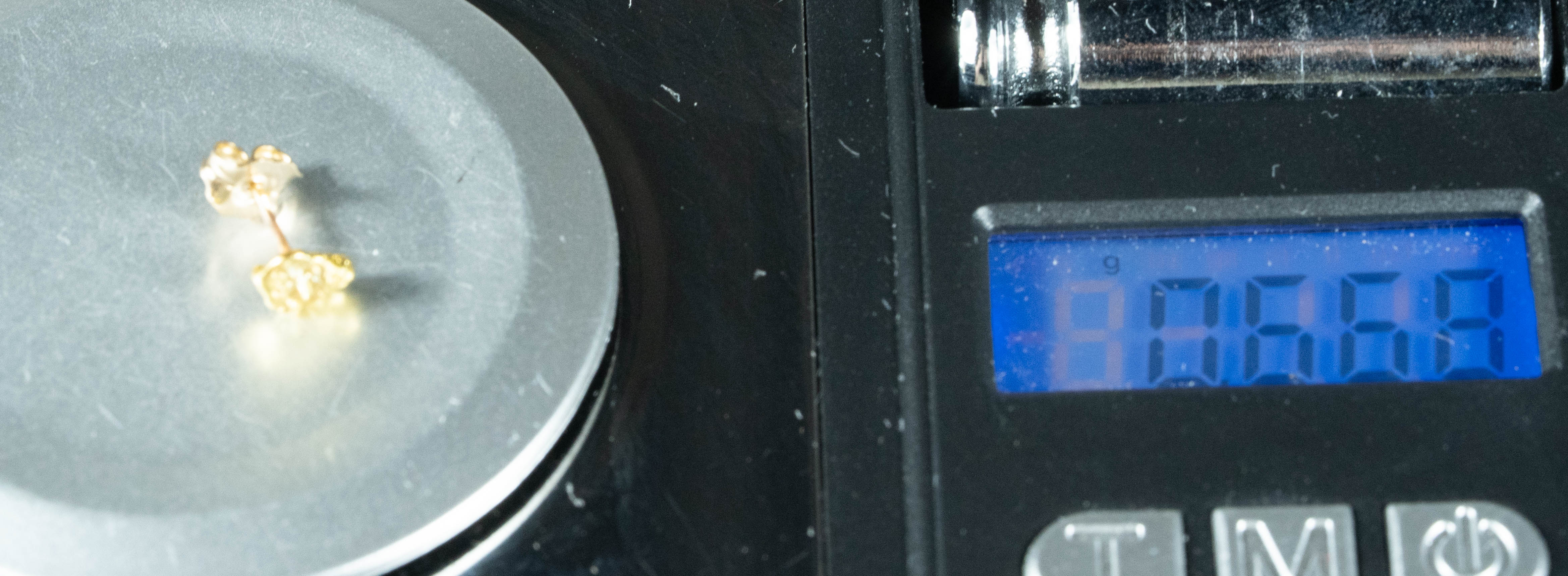 #651 Alaskan-Yukon BC Natural Gold Nugget Single Earring .66 Grams