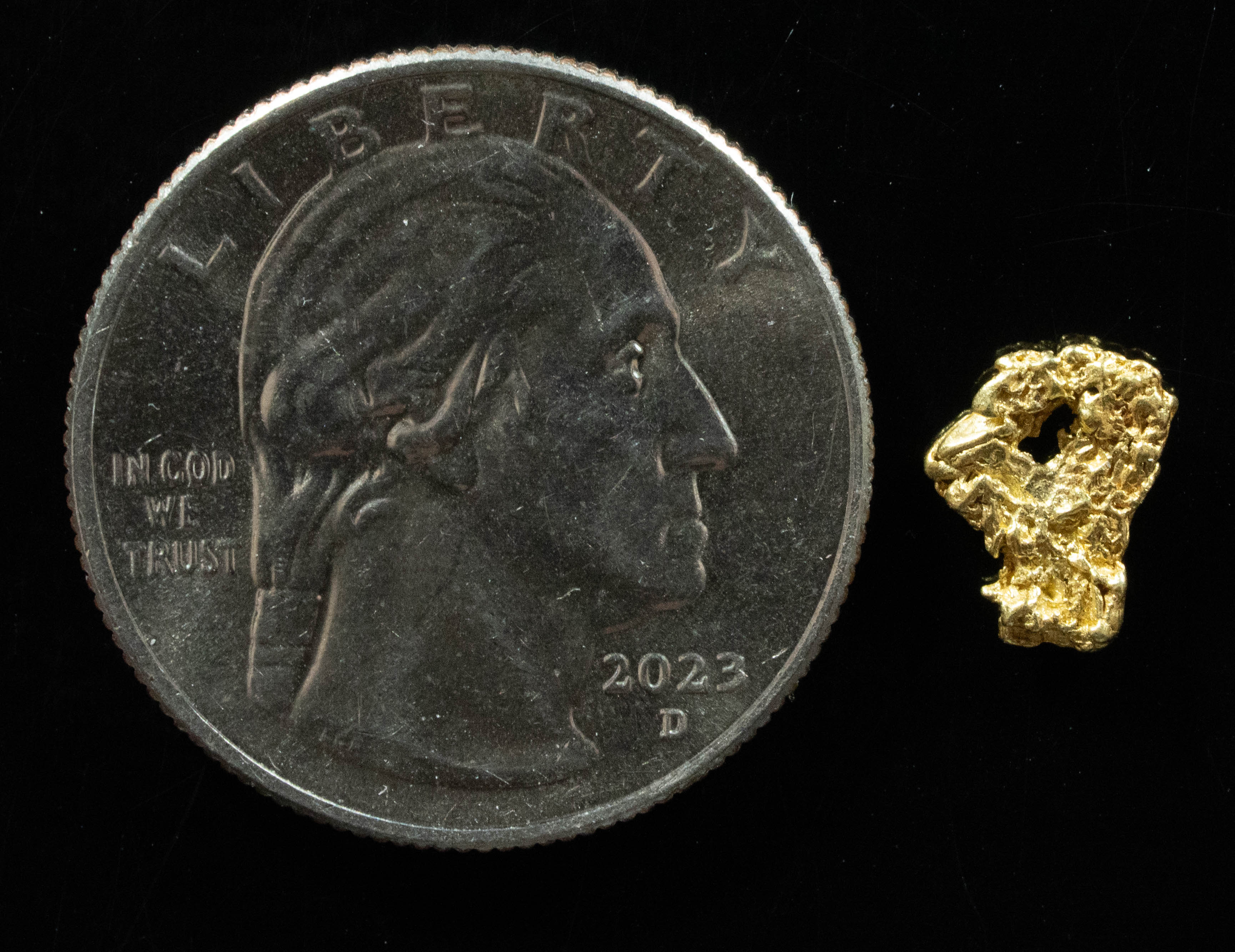 #722 Natural Gold Nugget Australian .513 Grams Genuine