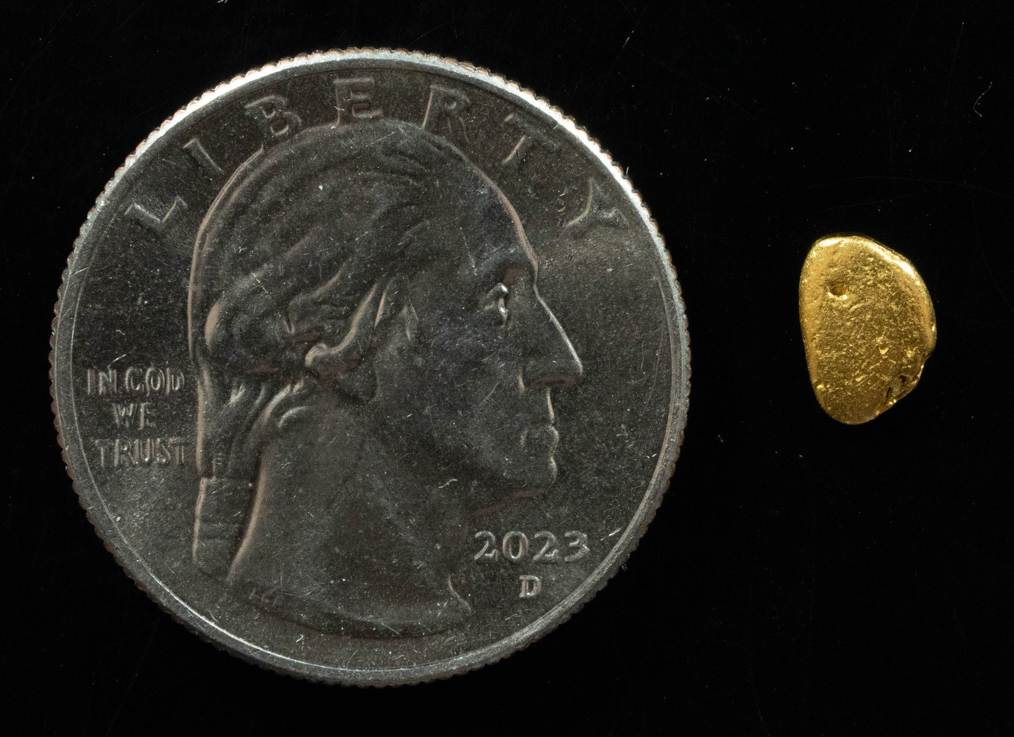 #723 Natural Gold Nugget Australian .50 Grams Genuine