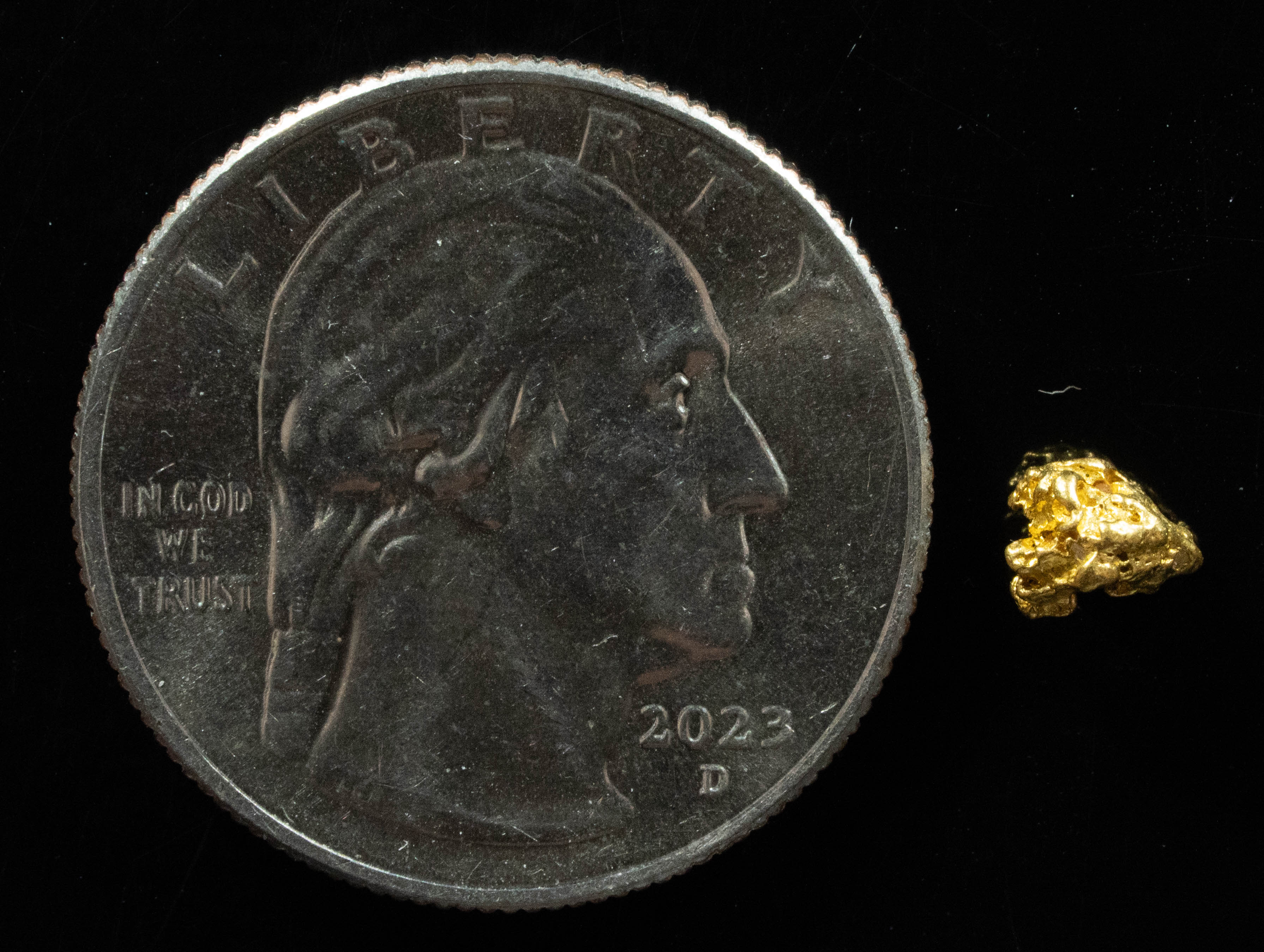 #724 Natural Gold Nugget Australian .379 Grams Genuine