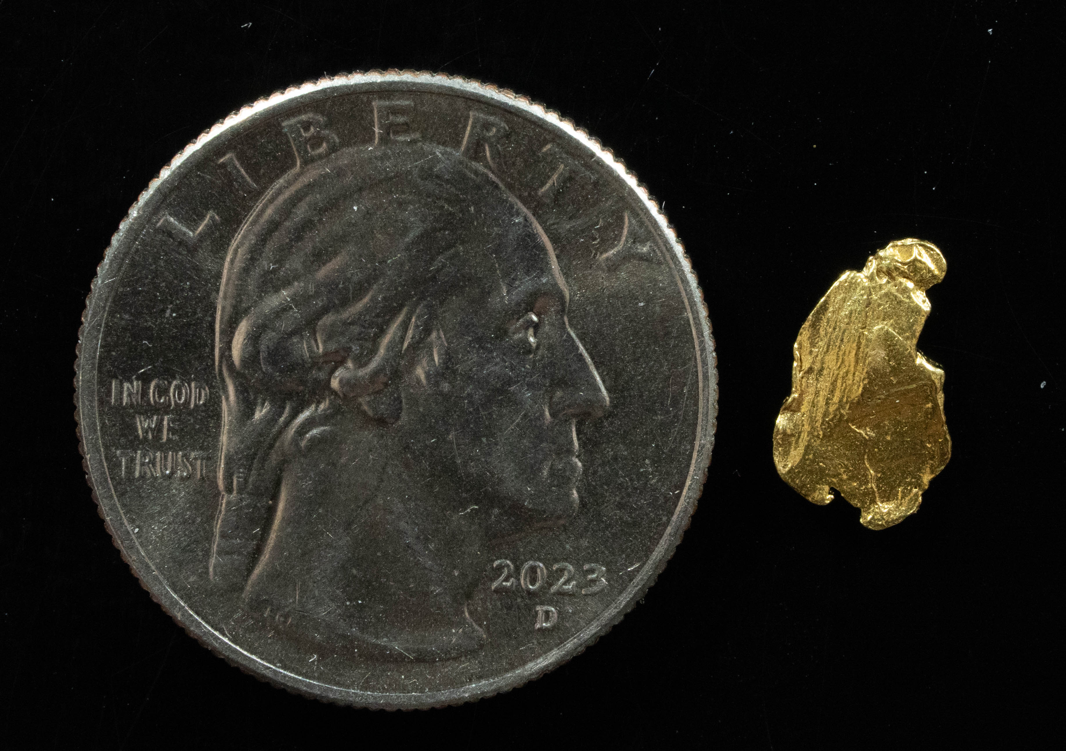 #732 Natural Gold Nugget Australian .359 Grams Genuine