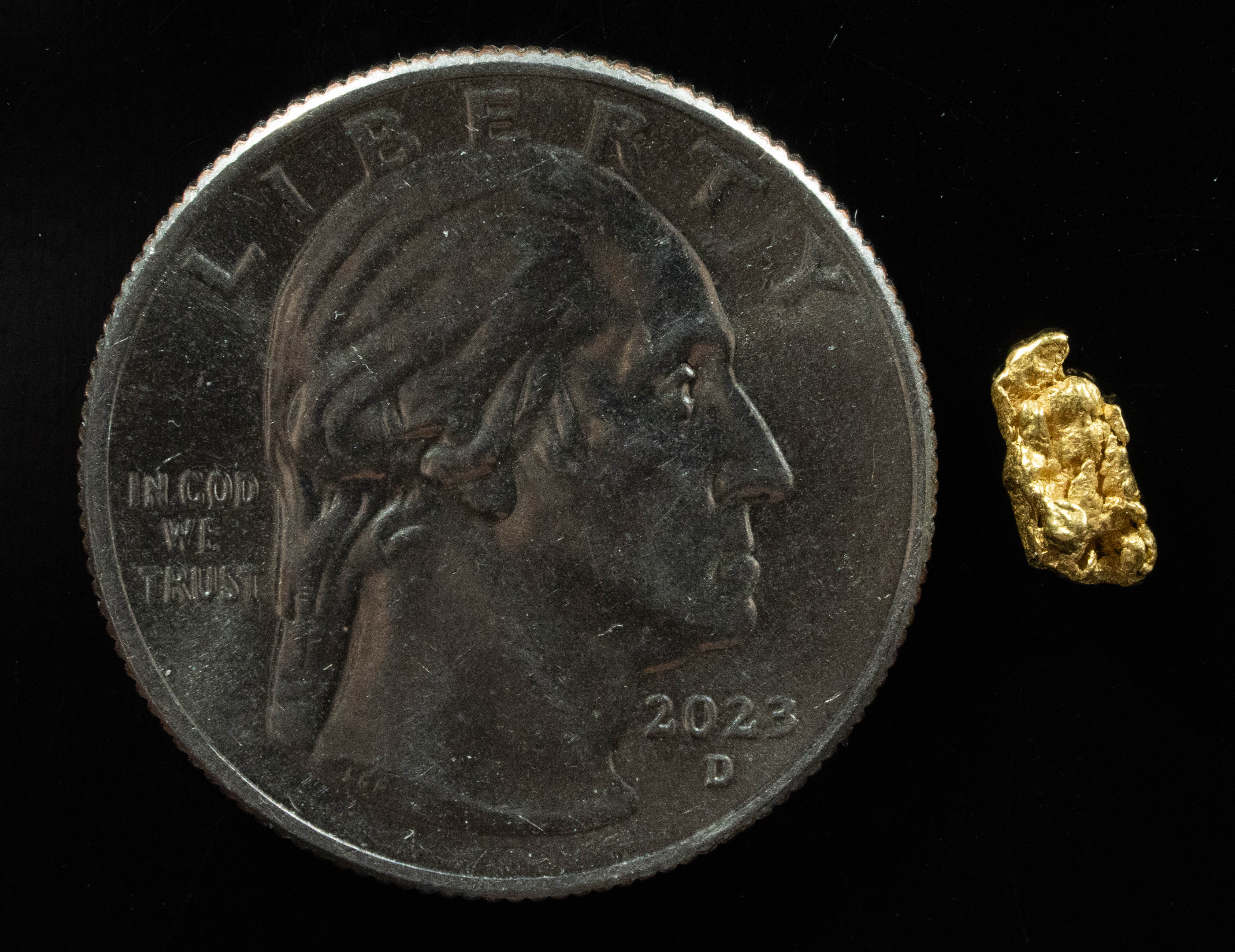 #733 Natural Gold Nugget Australian .388 Grams Genuine