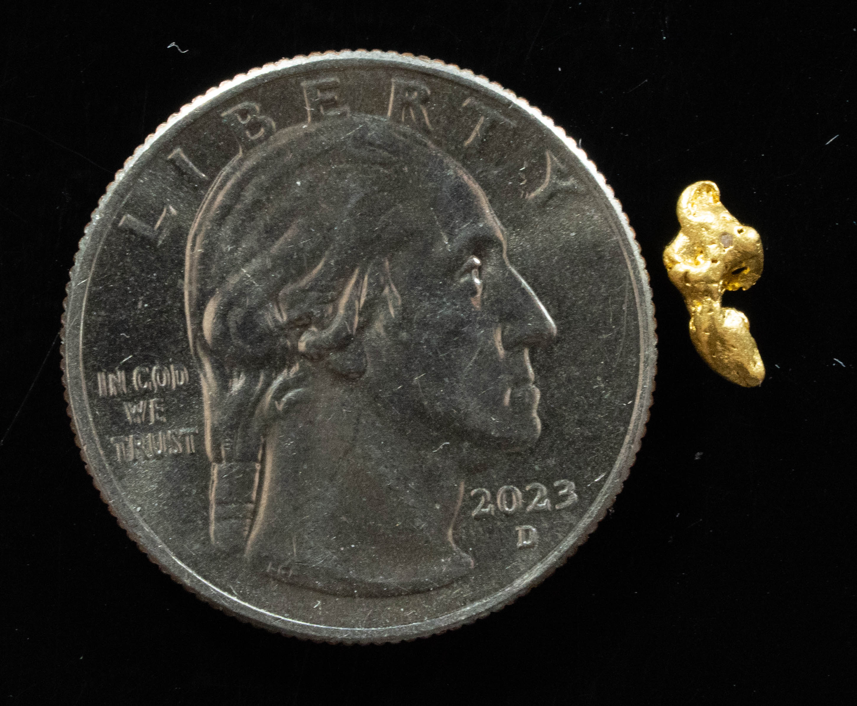 #735 Natural Gold Nugget Australian .381 Grams Genuine