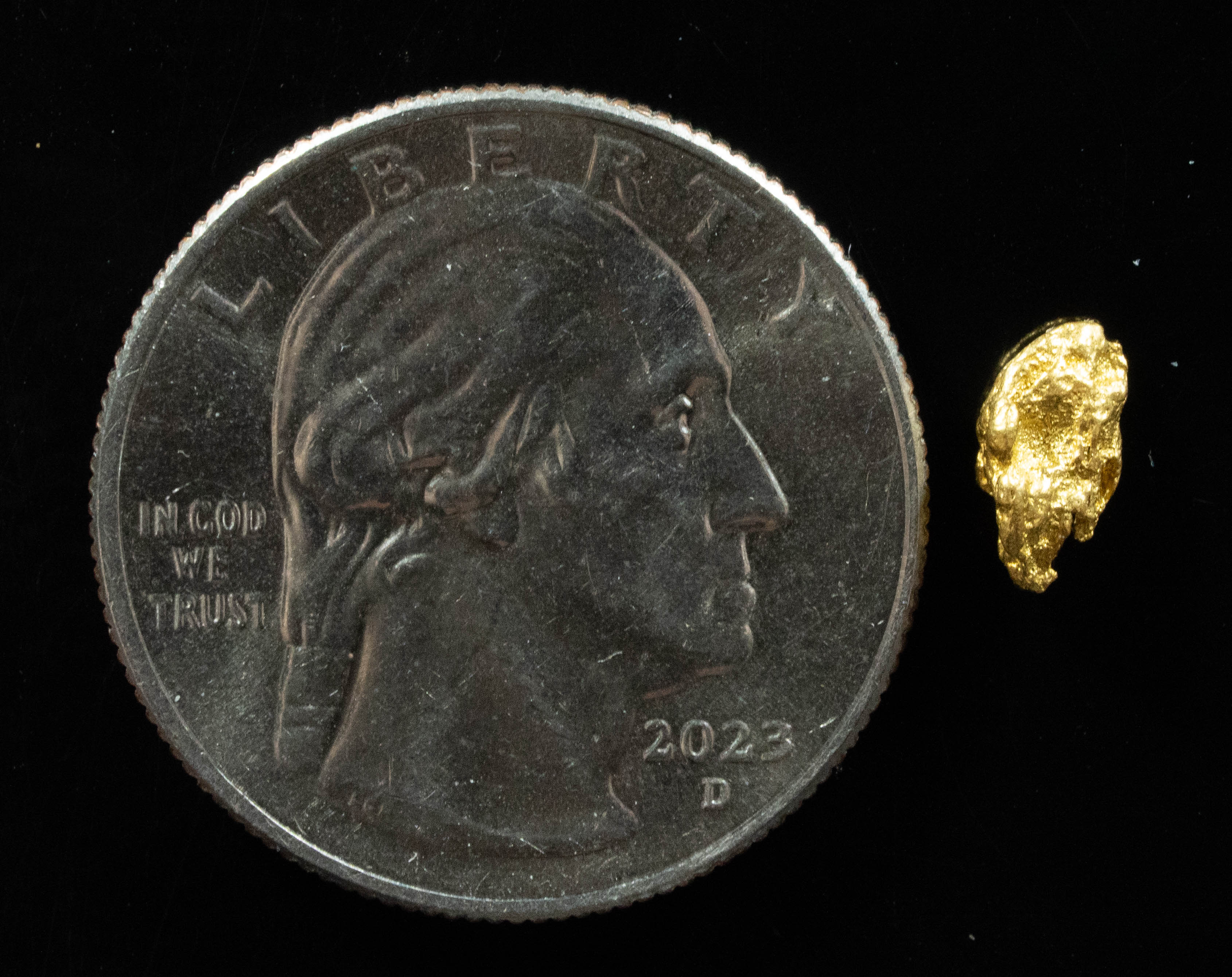 #736 Natural Gold Nugget Australian .462 Grams Genuine