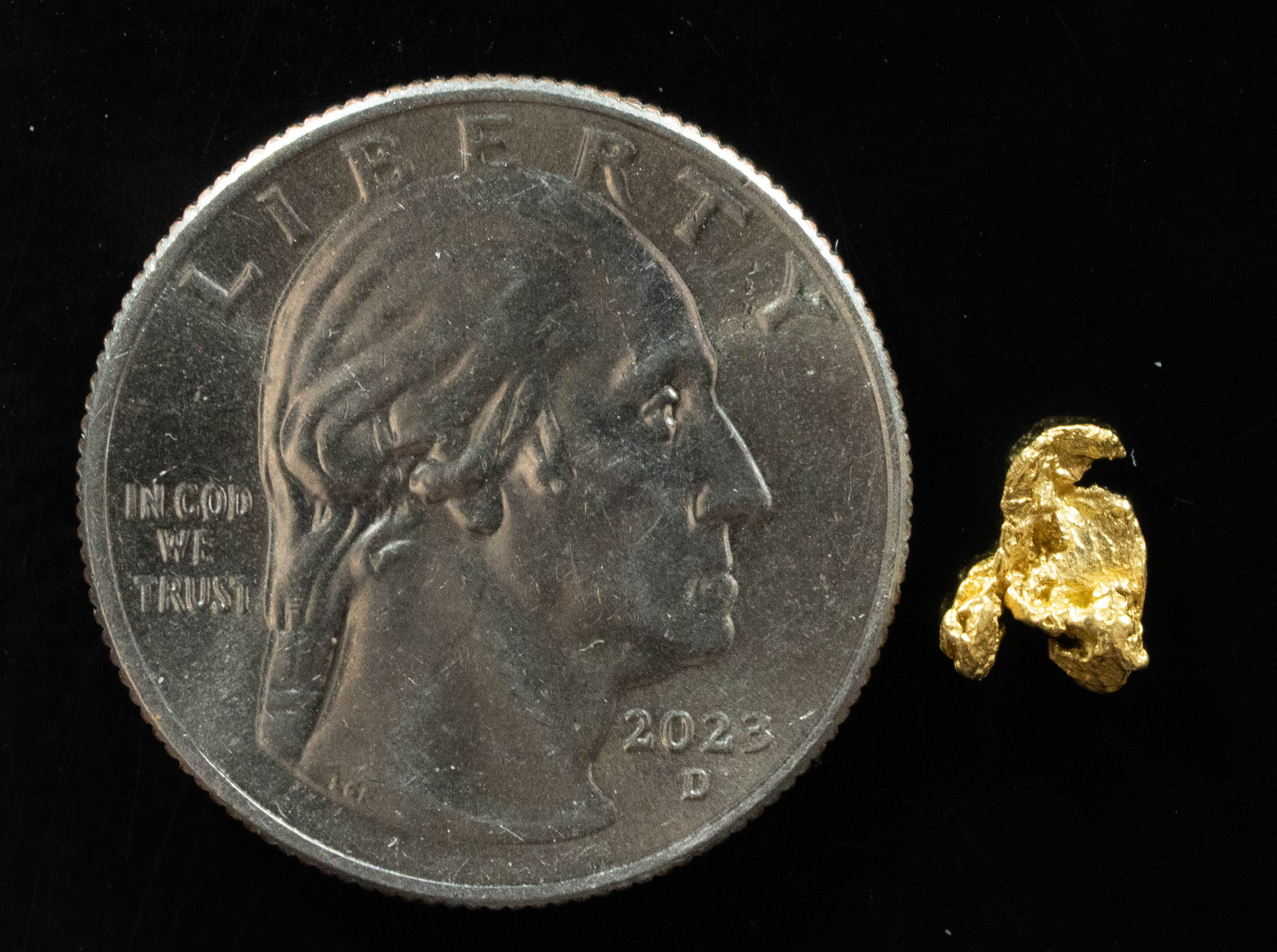 #738 Natural Gold Nugget Australian .363 Grams Genuine