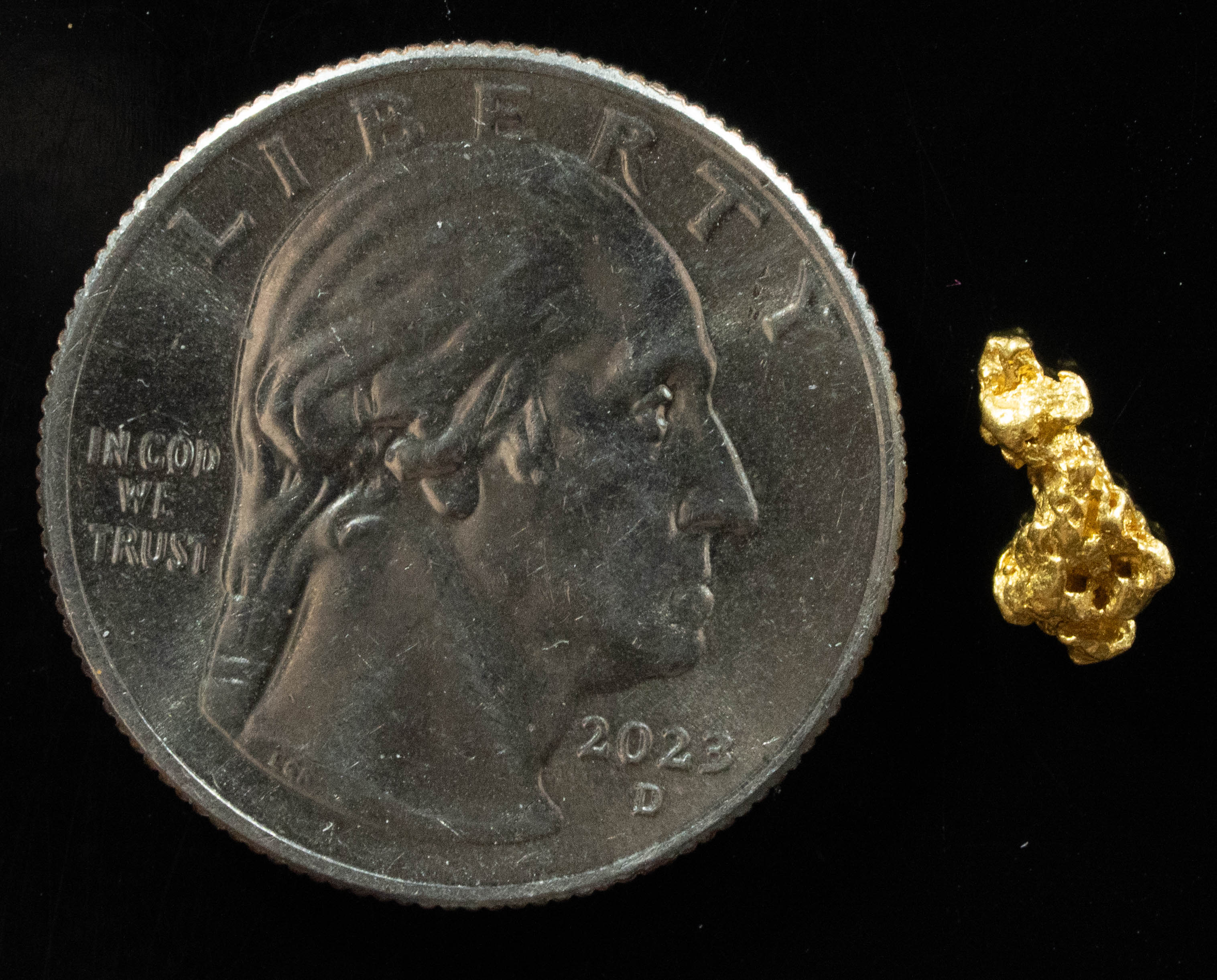#748 Natural Gold Nugget Australian .648 Grams Genuine