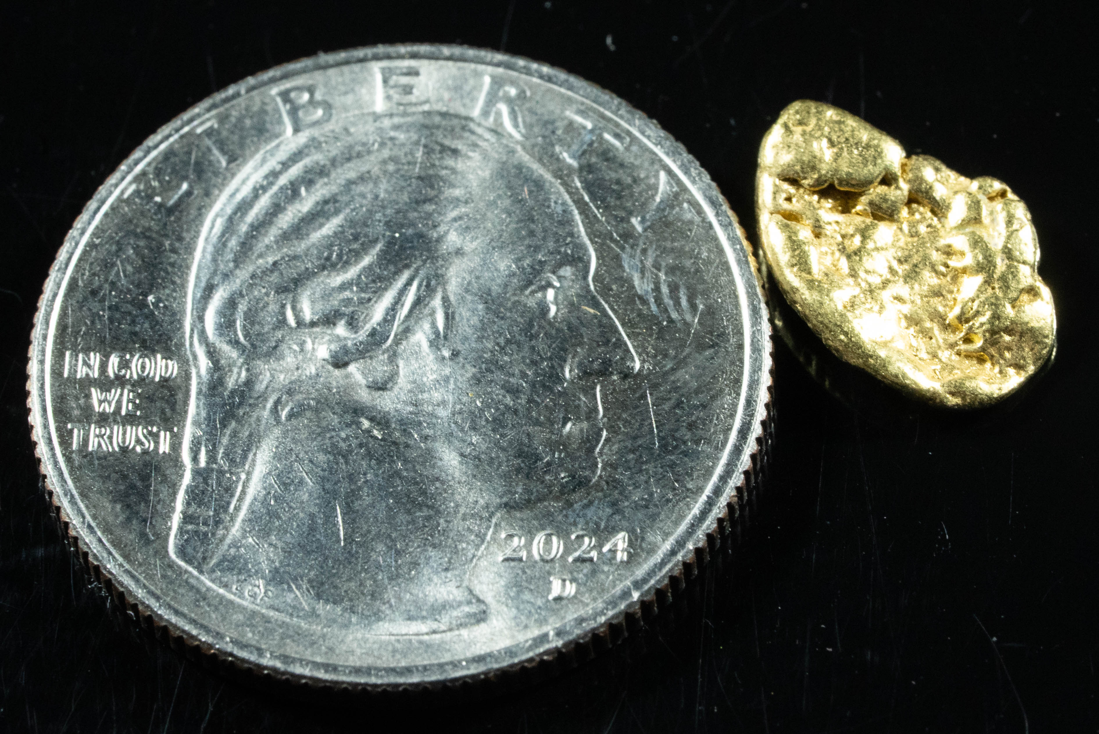 #55 Alaskan BC Natural Gold Nugget 1.63 Grams Genuine