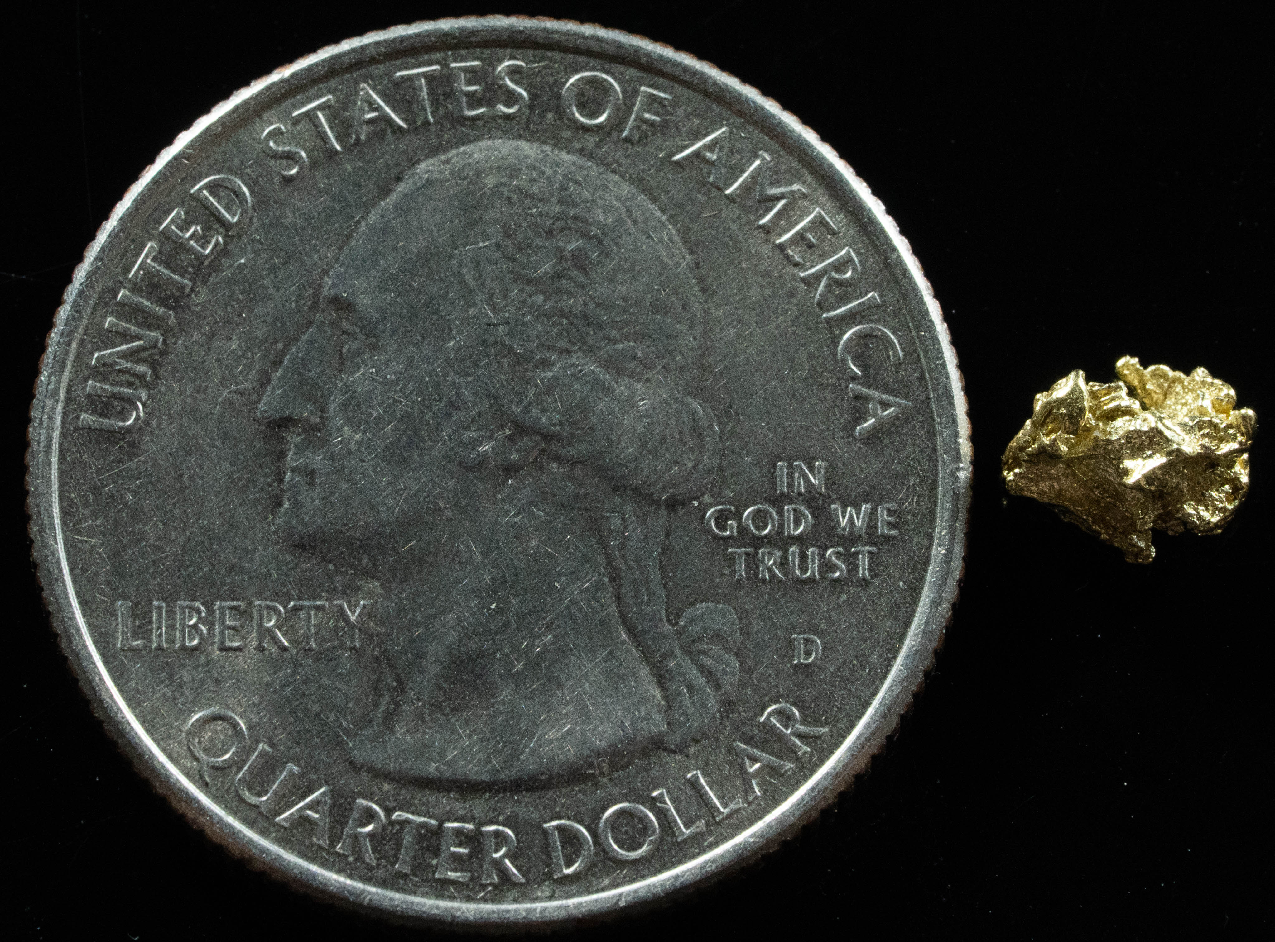 #12 Alaskan BC Natural Gold Nugget .30 Grams Genuine