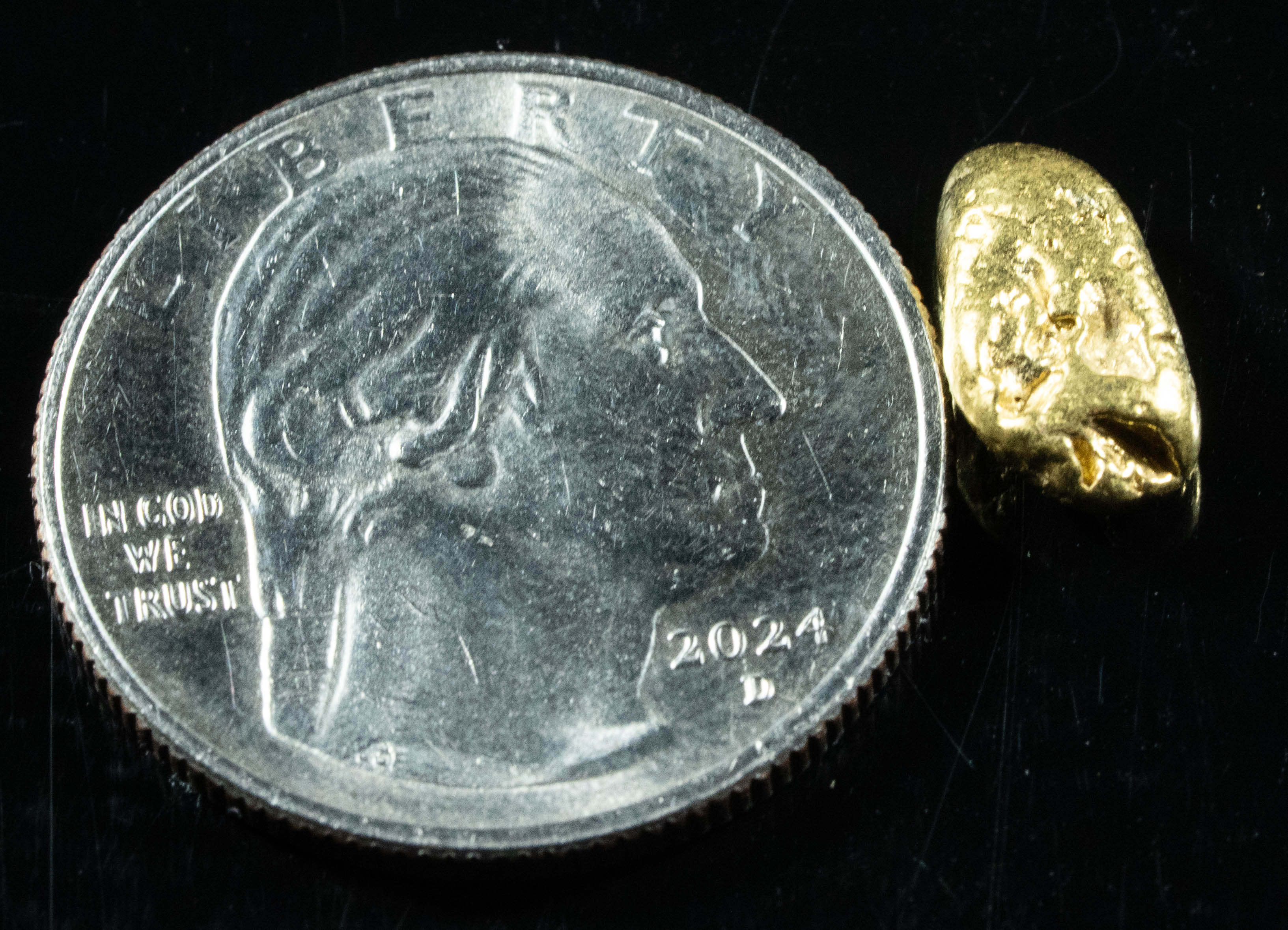 #107 Alaskan BC Natural Gold Nugget 1.80 Grams Genuine