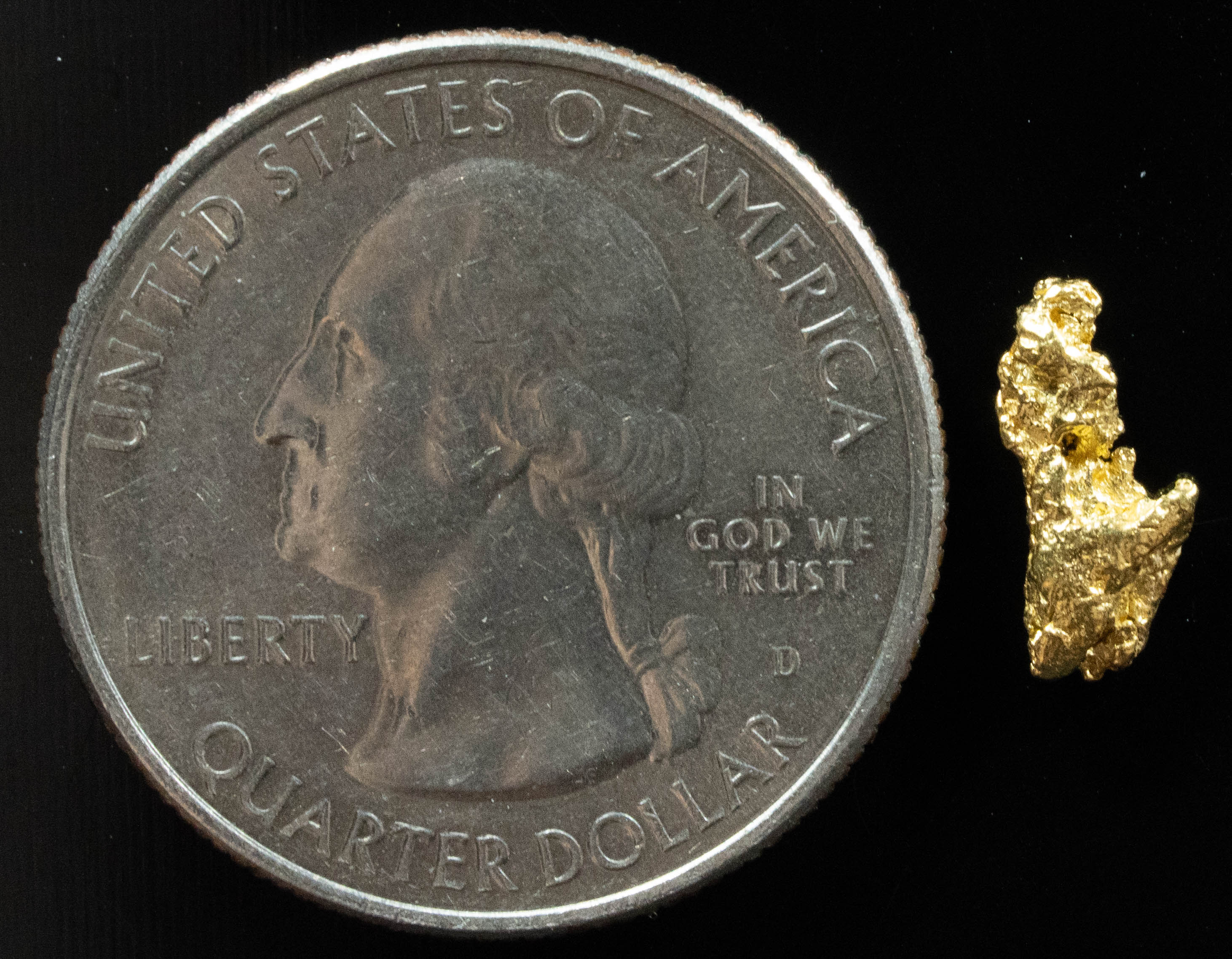 #112 Alaskan BC Natural Gold Nugget .49 Grams Genuine