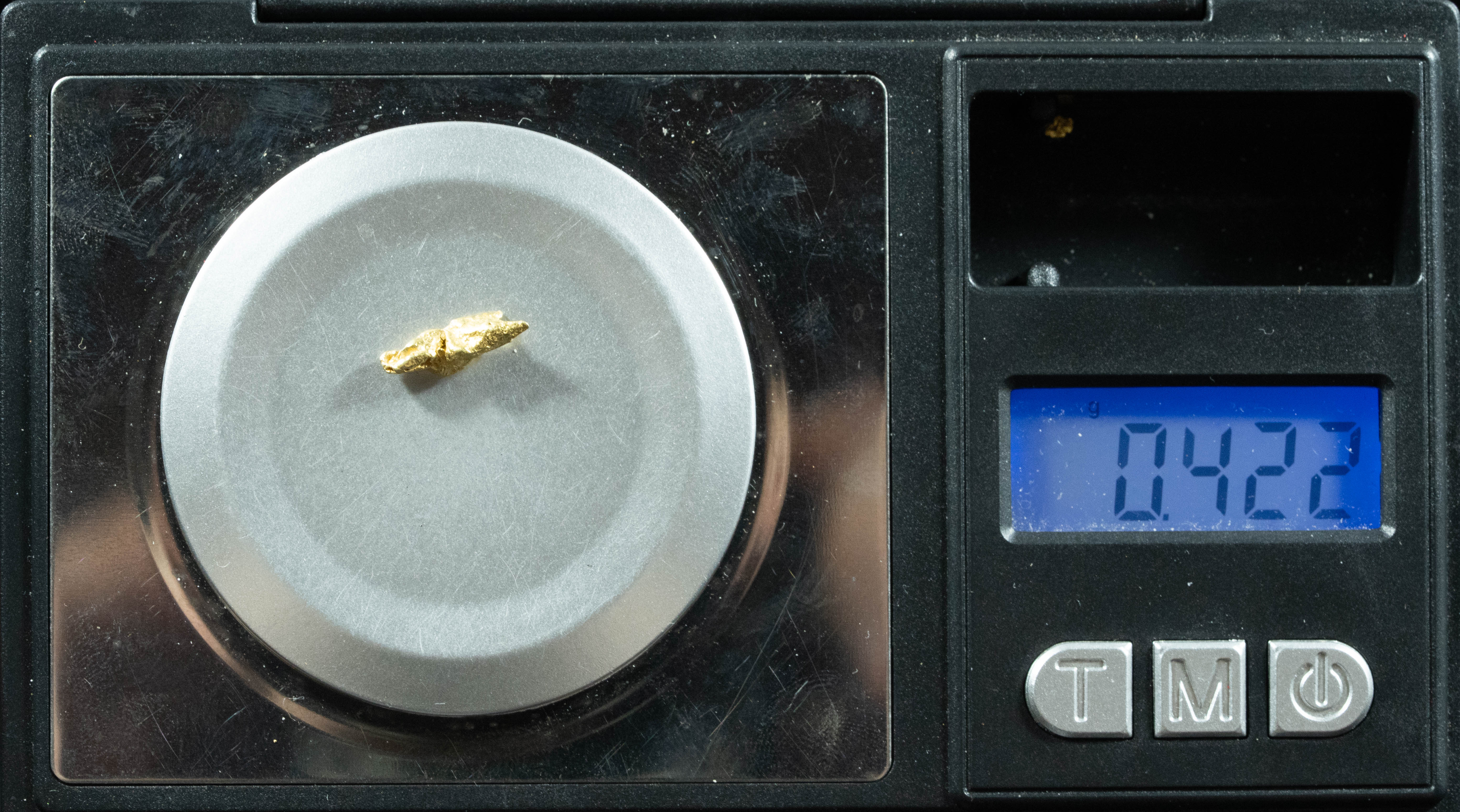 QN-11 "Alaskan BC Gold Nuggets with Quartz" Genuine .42 Grams