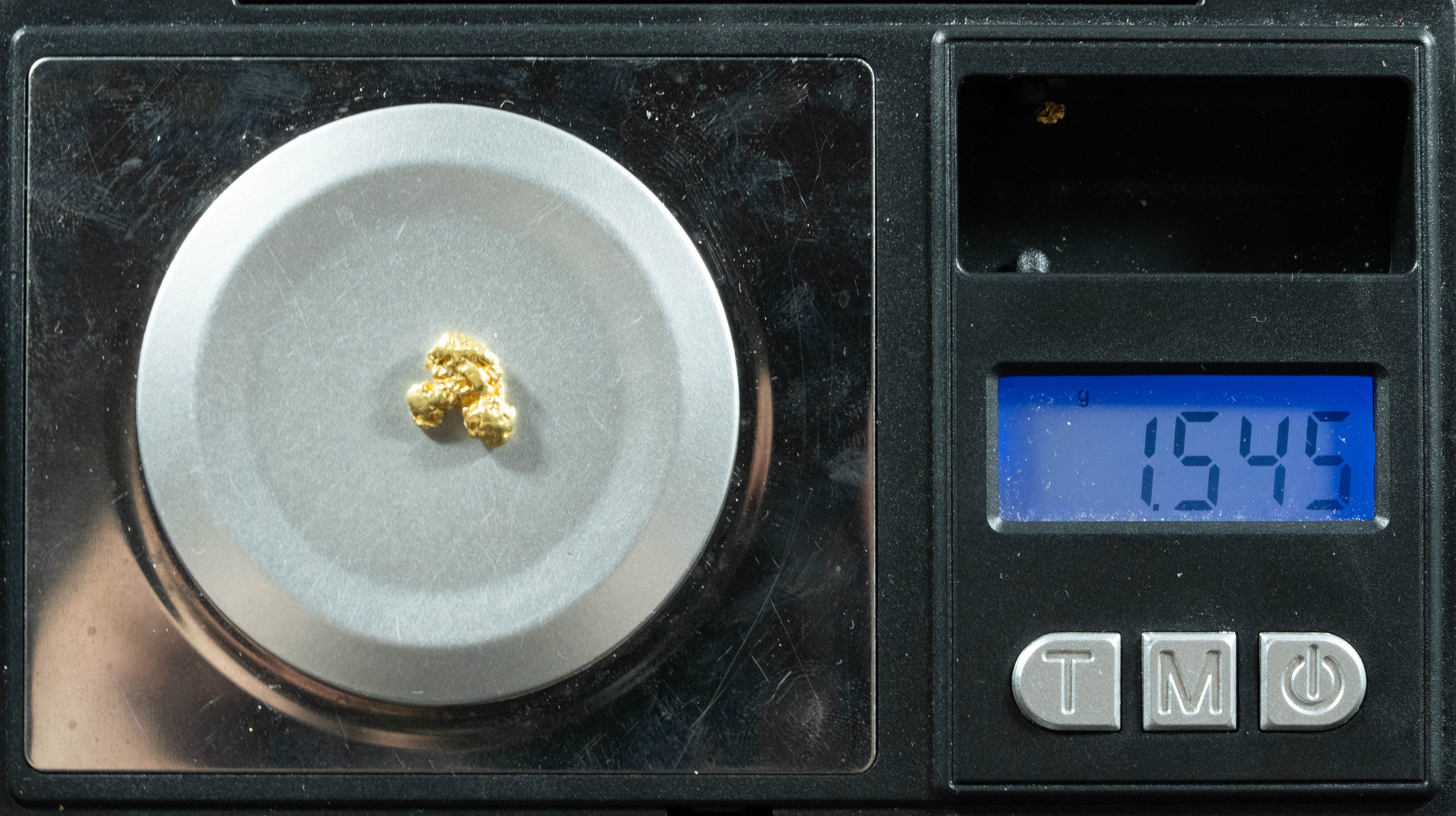 QN-15 "Alaskan BC Gold Nuggets with Quartz" Genuine 1.54 Grams