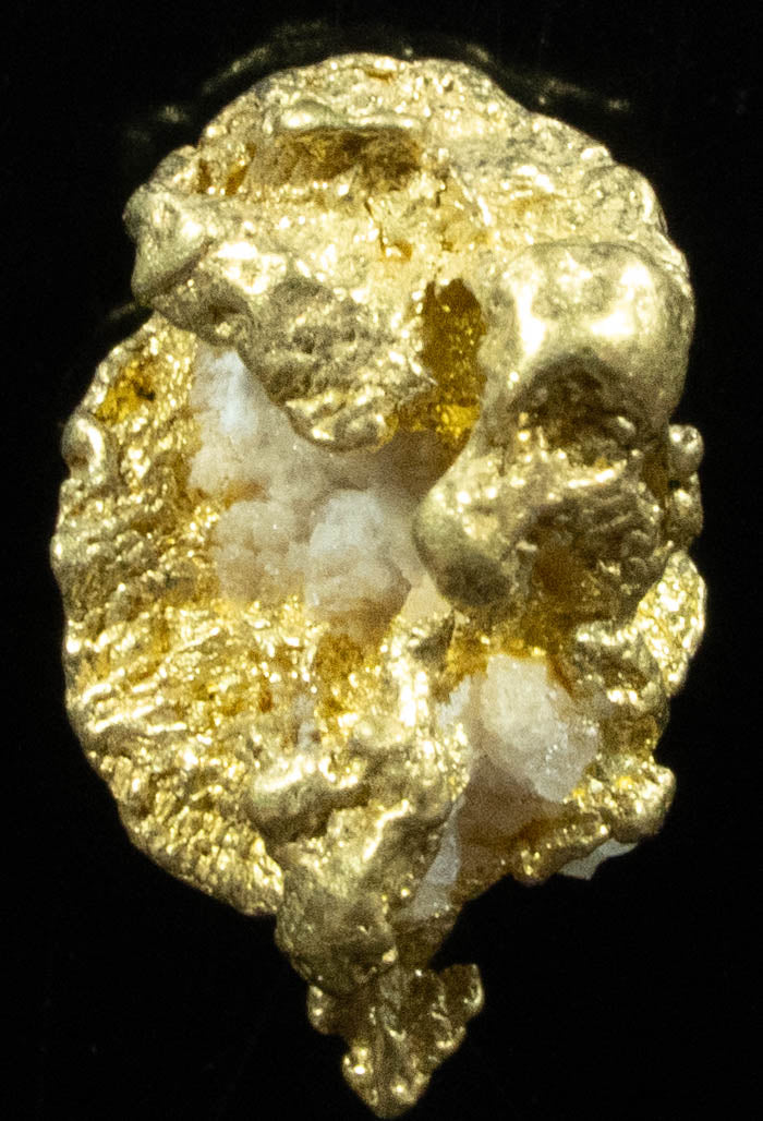 QN-25 "Alaskan BC Gold Nuggets with Quartz" Genuine .98 Grams
