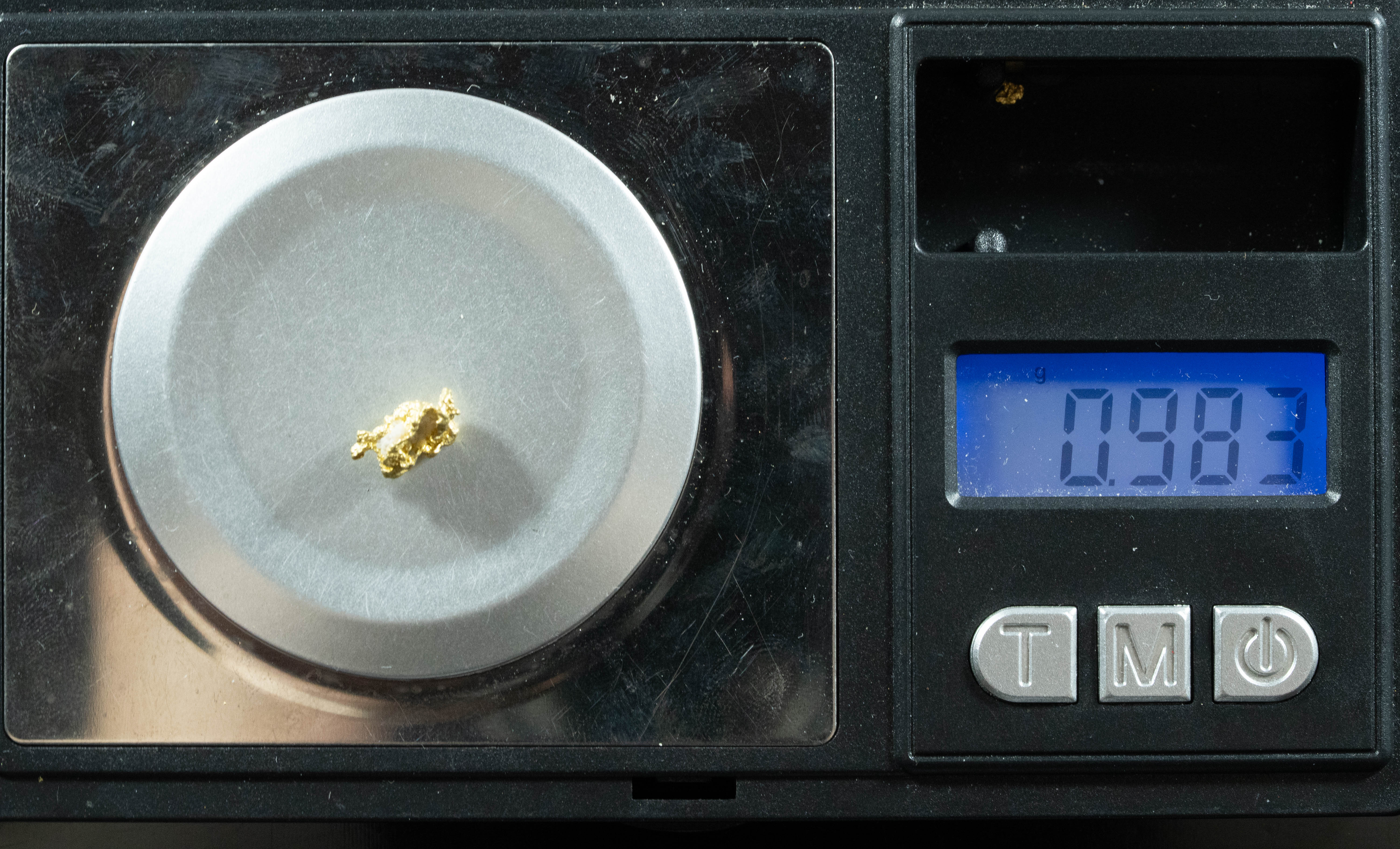 QN-25 "Alaskan BC Gold Nuggets with Quartz" Genuine .98 Grams