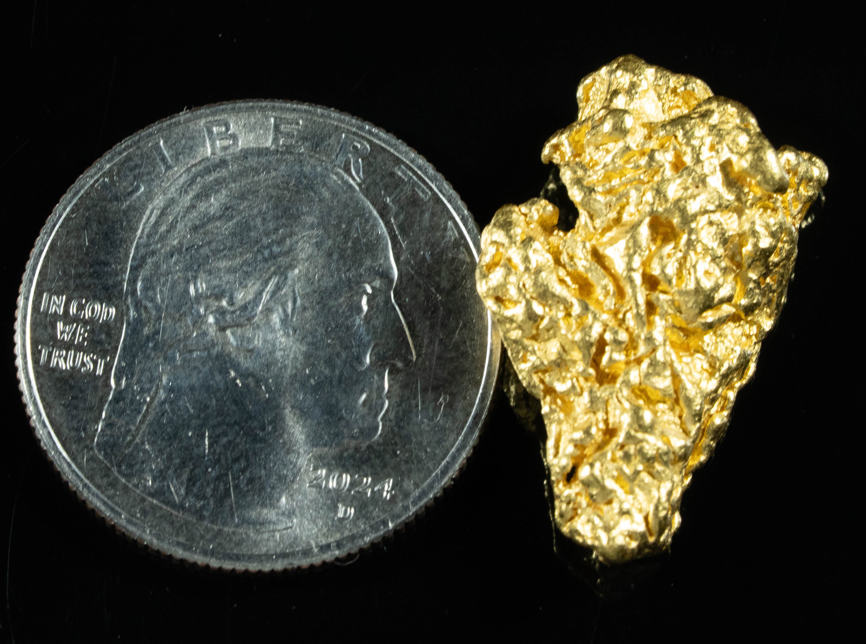 #374 Alaskan BC Natural Gold Nugget 13.85 Grams Genuine