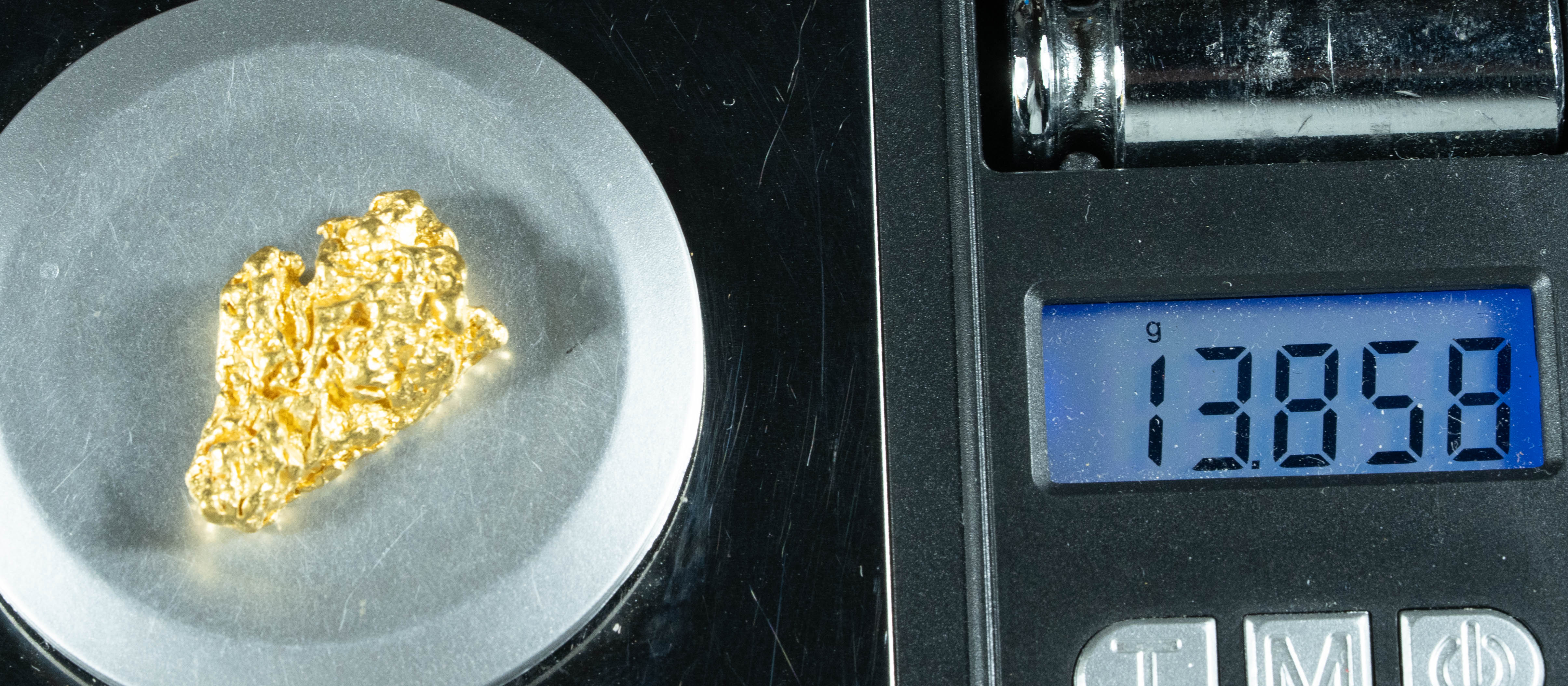 #374 Alaskan BC Natural Gold Nugget 13.85 Grams Genuine