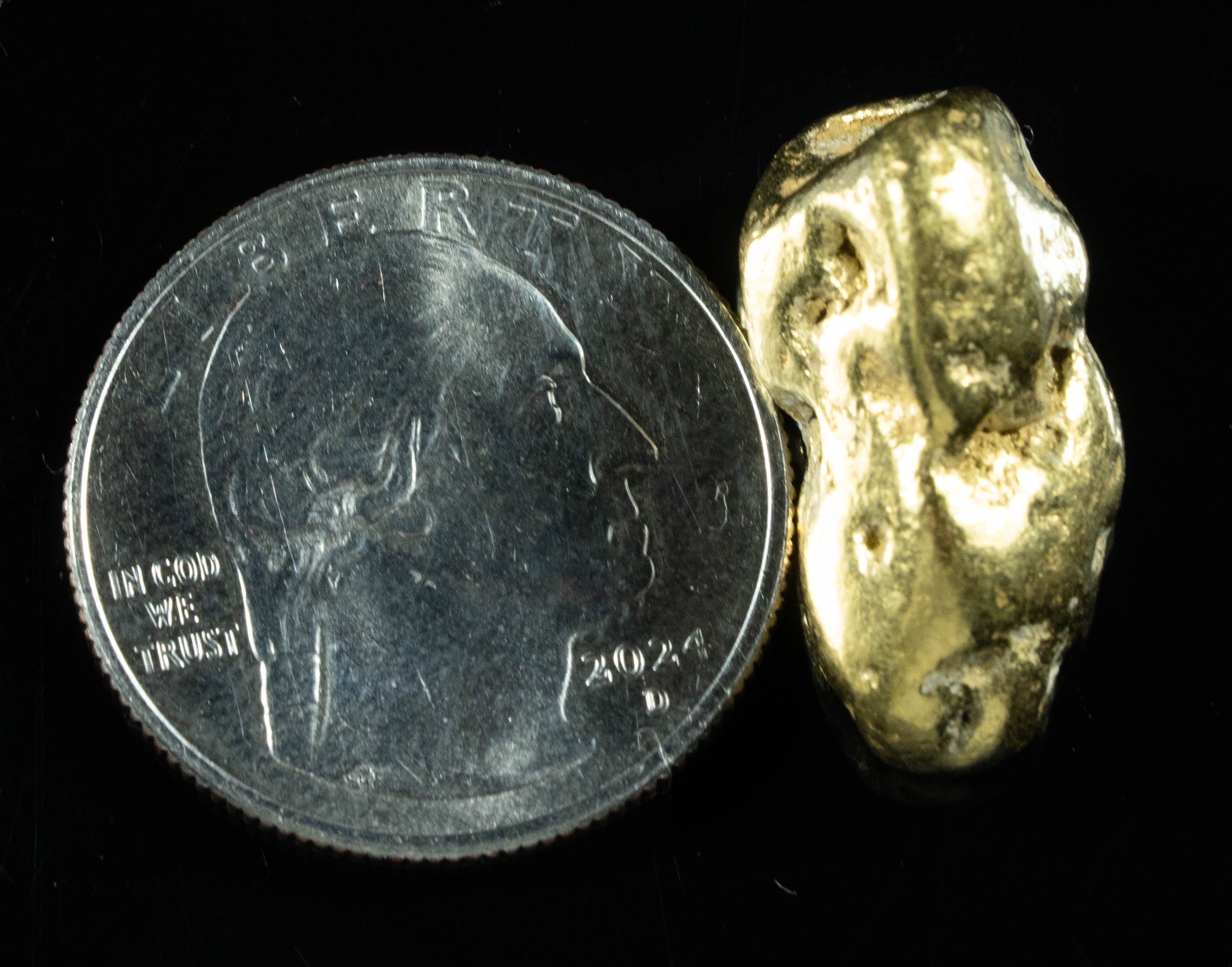 #390 Alaskan BC Natural Gold Nugget 18.62 Grams Genuine