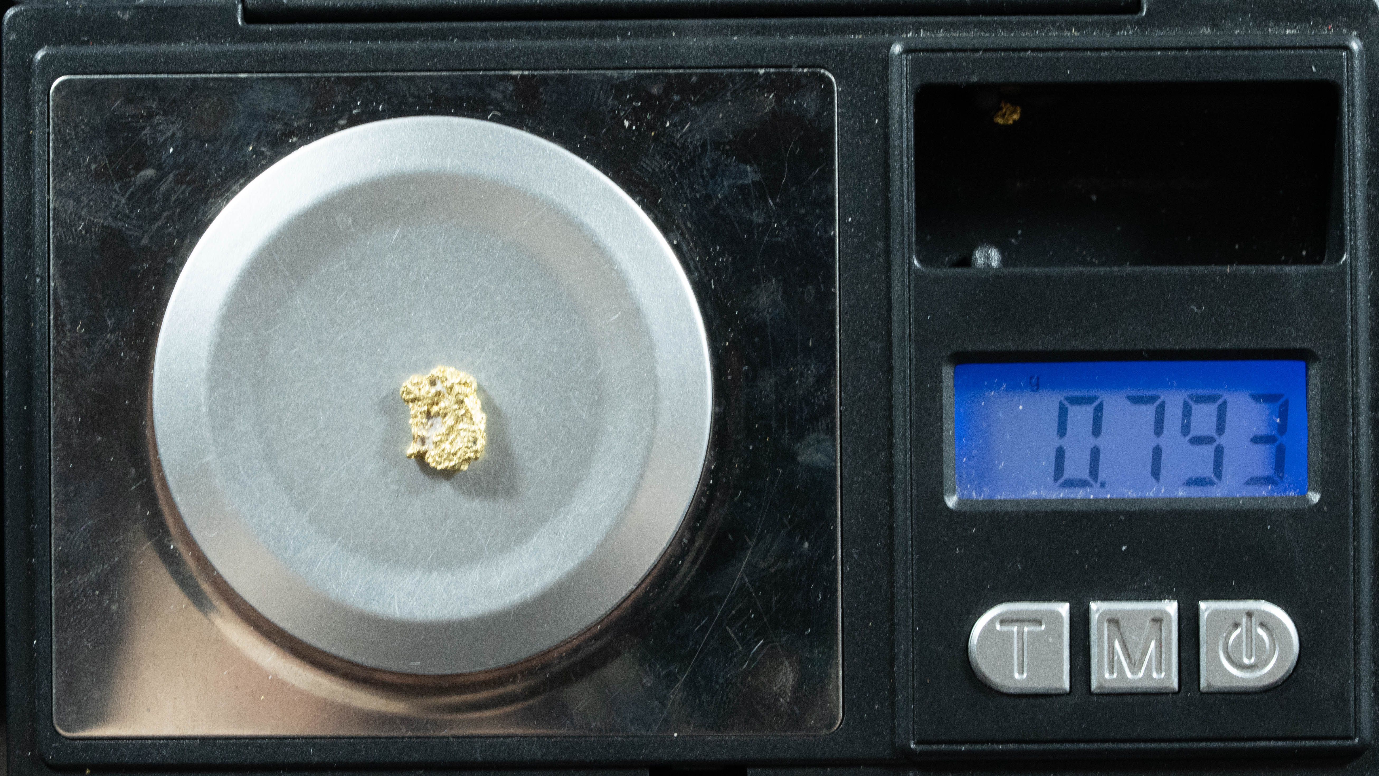 QN-36 "Alaskan BC Gold Nuggets with Quartz" Genuine .79 Grams