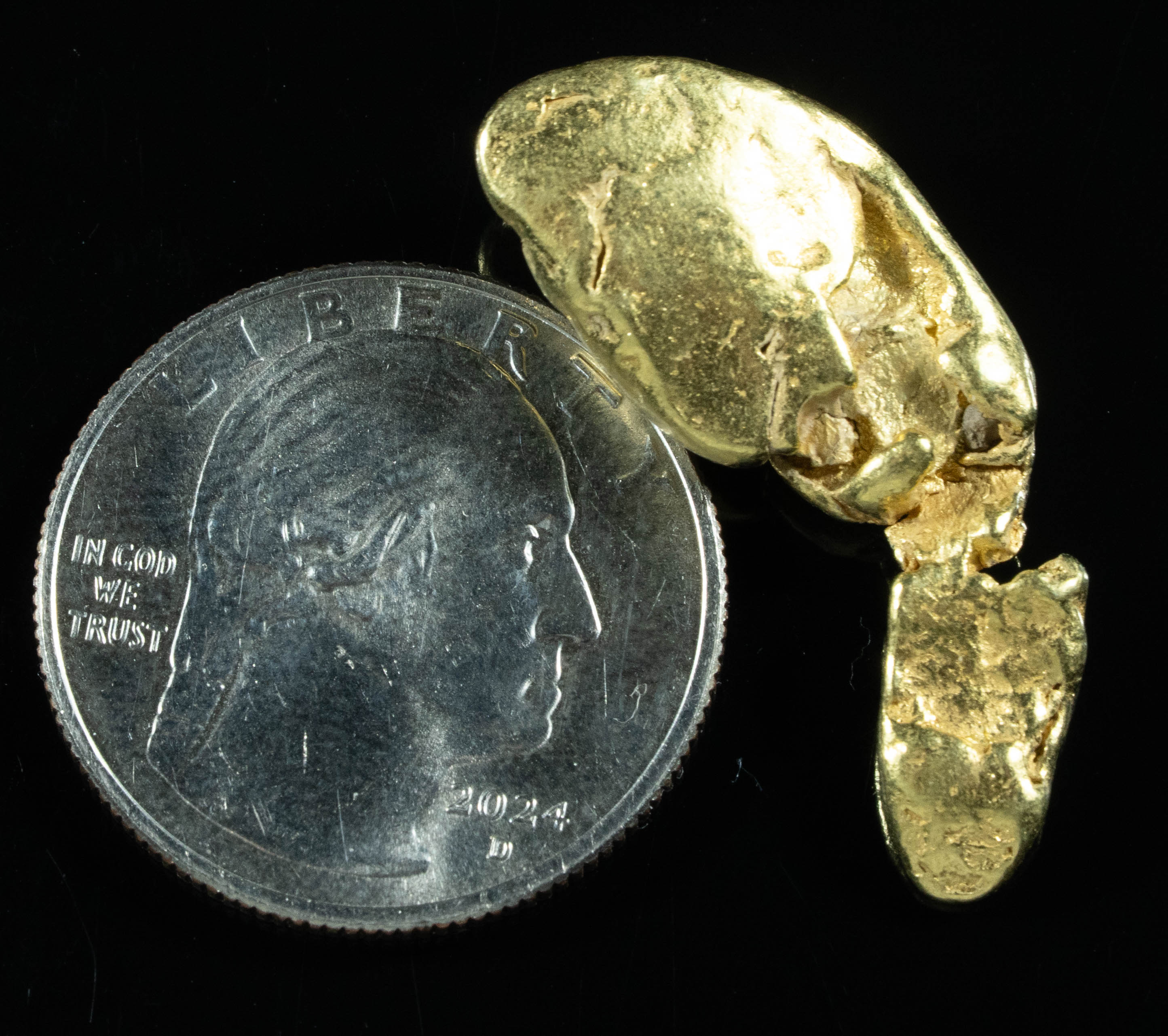 #397 Alaskan BC Natural Gold Nugget 12.73 Grams Genuine