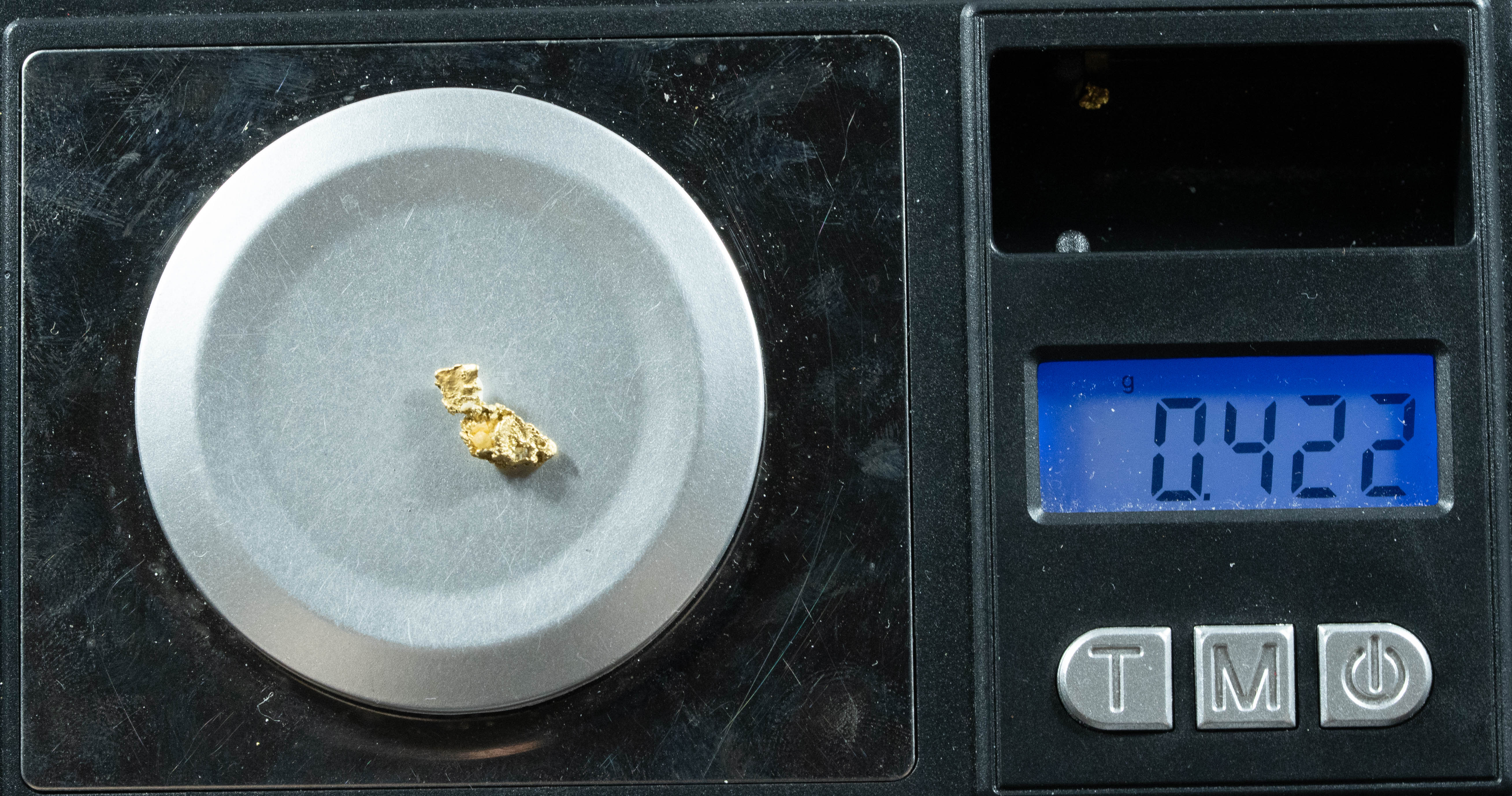 QN-43 "Alaskan BC Gold Nuggets with Quartz" Genuine .42 Grams