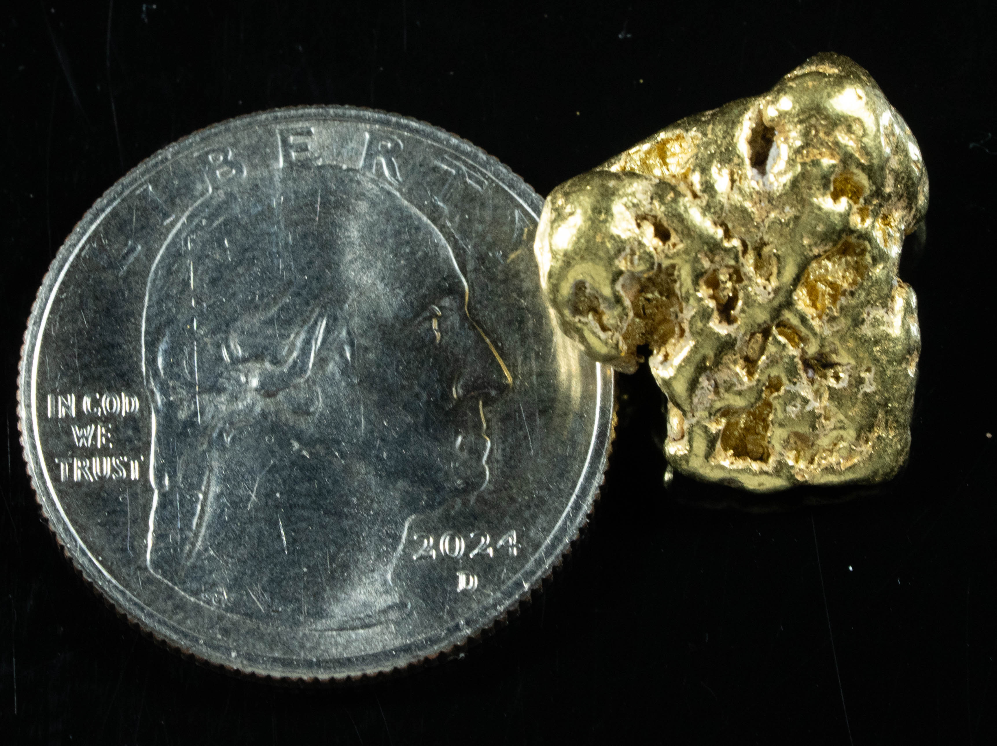 #427 Alaskan BC Natural Gold Nugget 12.42 Grams Genuine