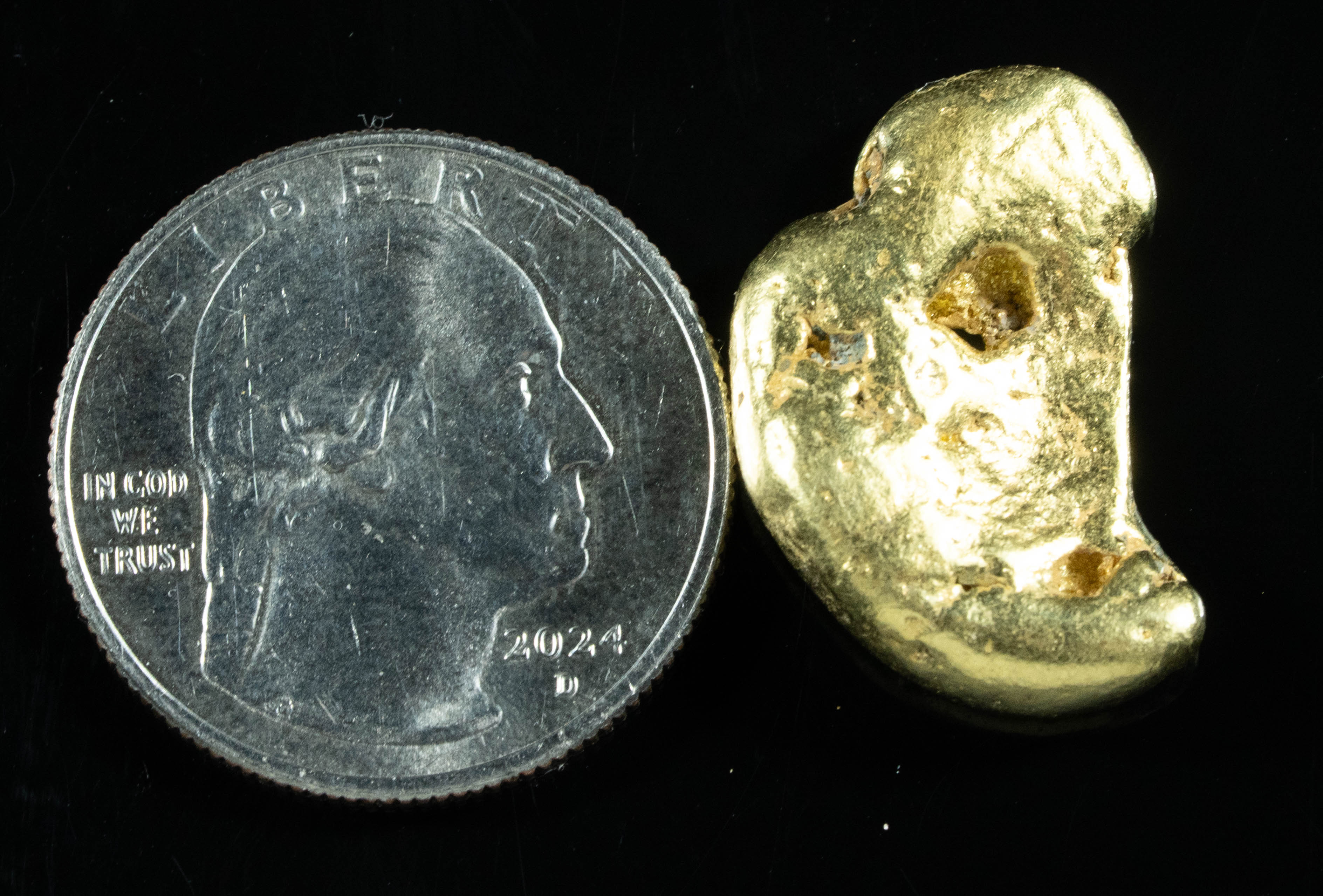 #434 Alaskan BC Natural Gold Nugget 12.54 Grams Genuine