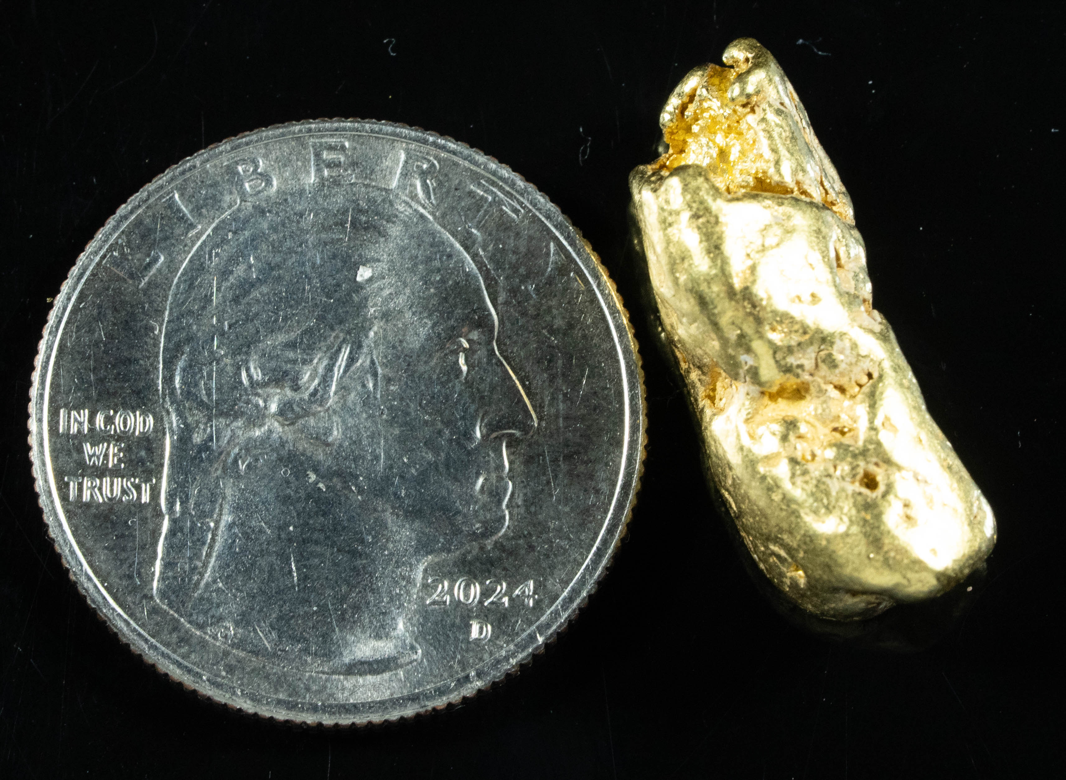 #438 Alaskan BC Natural Gold Nugget 13.83 Grams Genuine