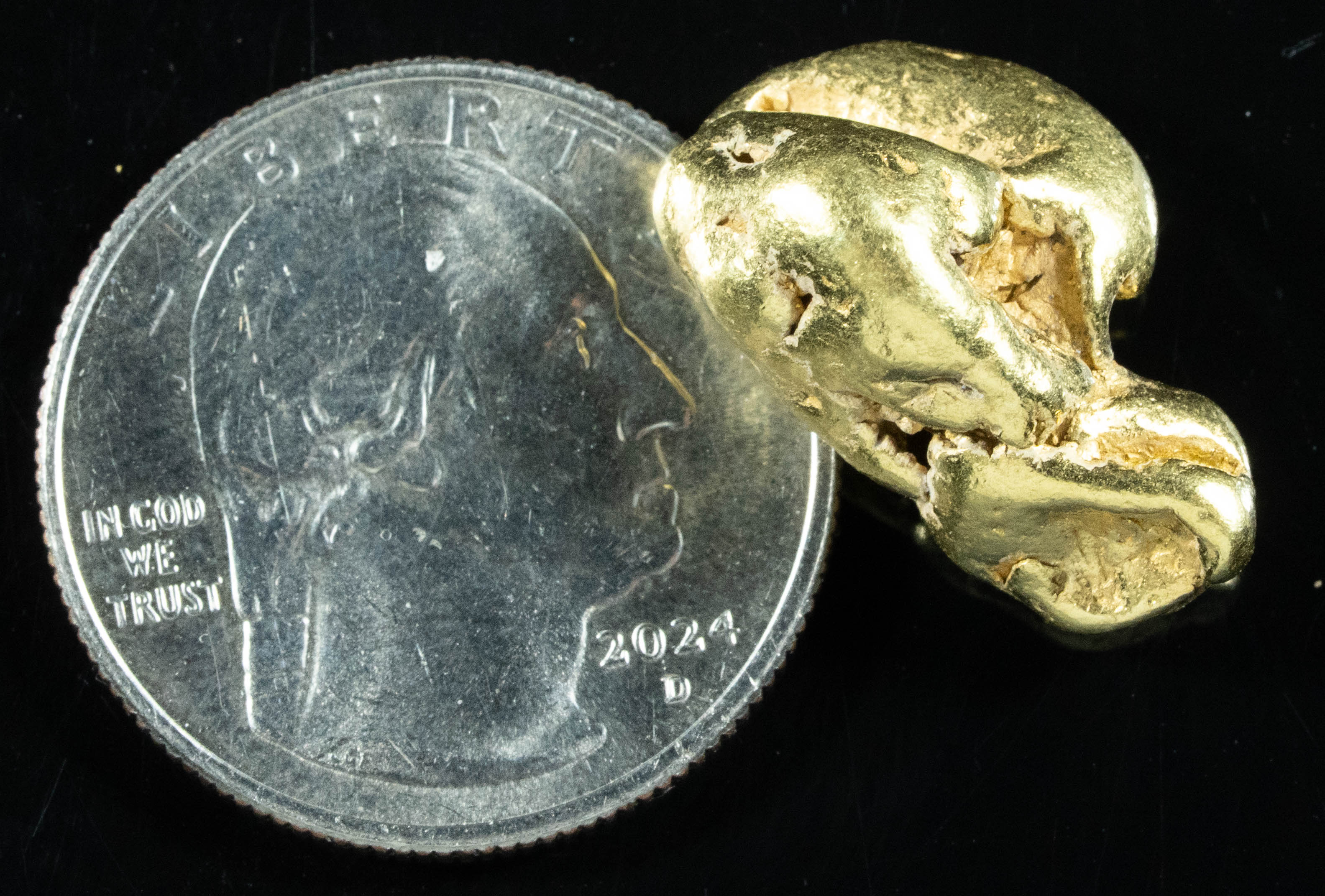 #454 Alaskan BC Natural Gold Nugget 12.28 Grams Genuine