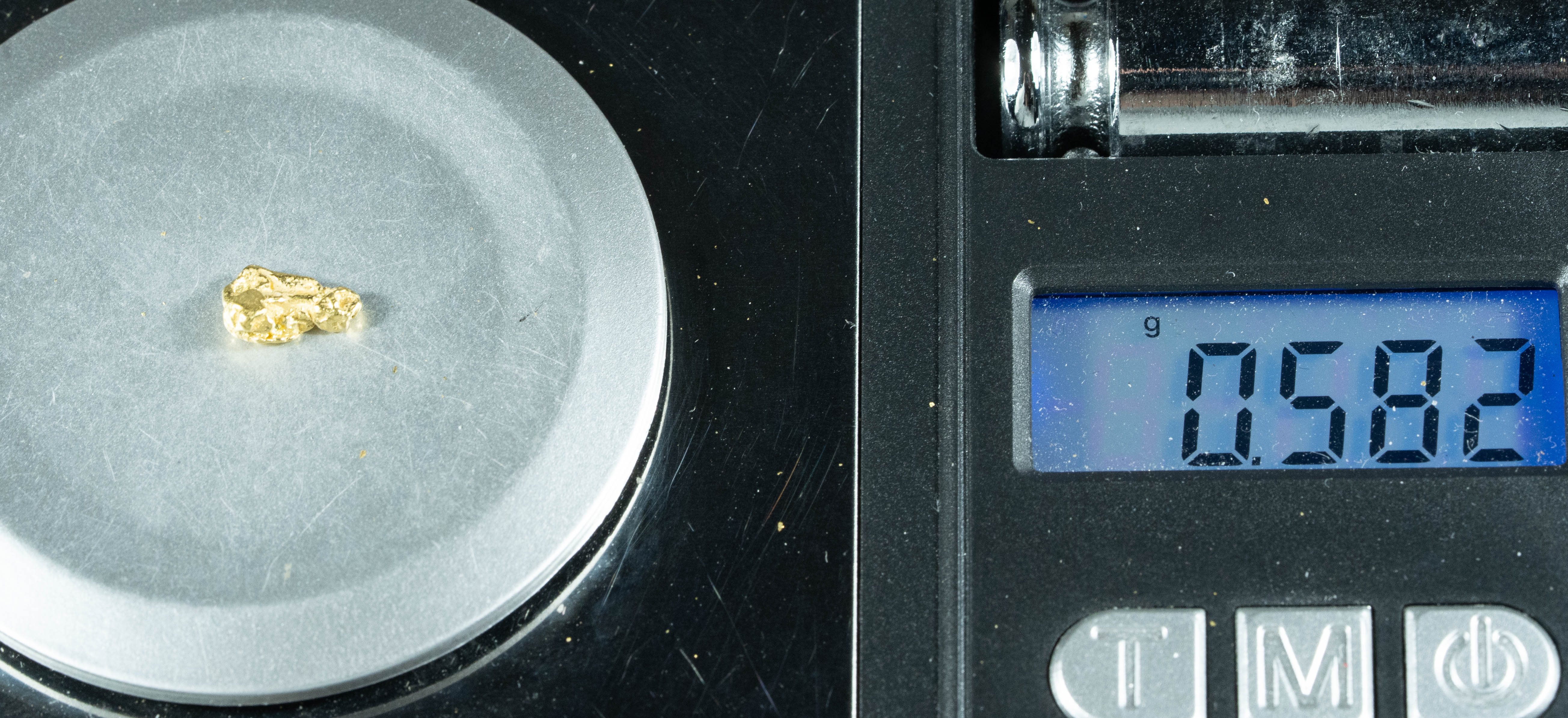 #6 Alaskan BC Natural Gold Nugget .58 Grams Genuine