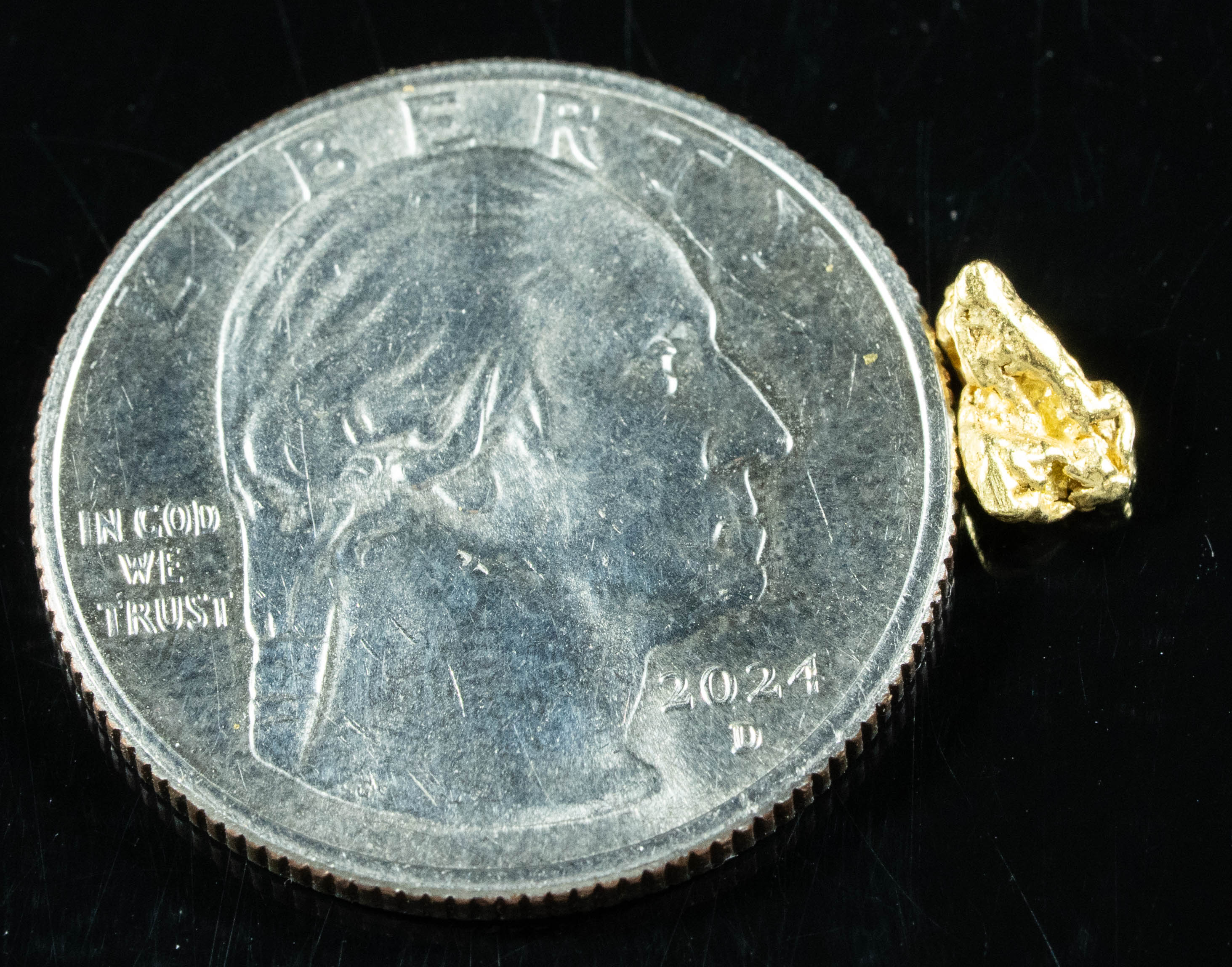 #8 Alaskan BC Natural Gold Nugget .55 Grams Genuine