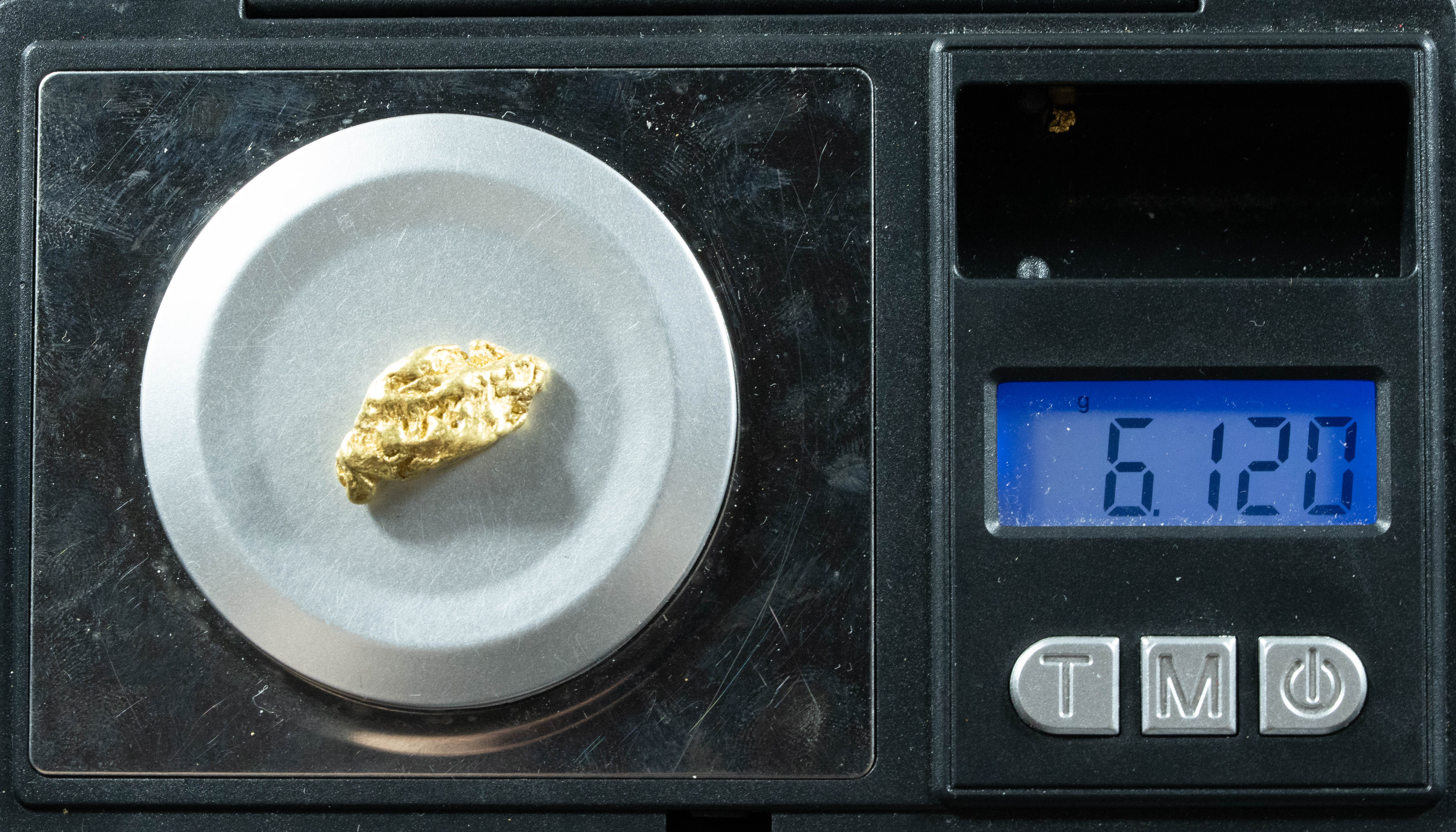 #383 Alaskan BC Natural Gold Nugget 6.12 Grams Genuine