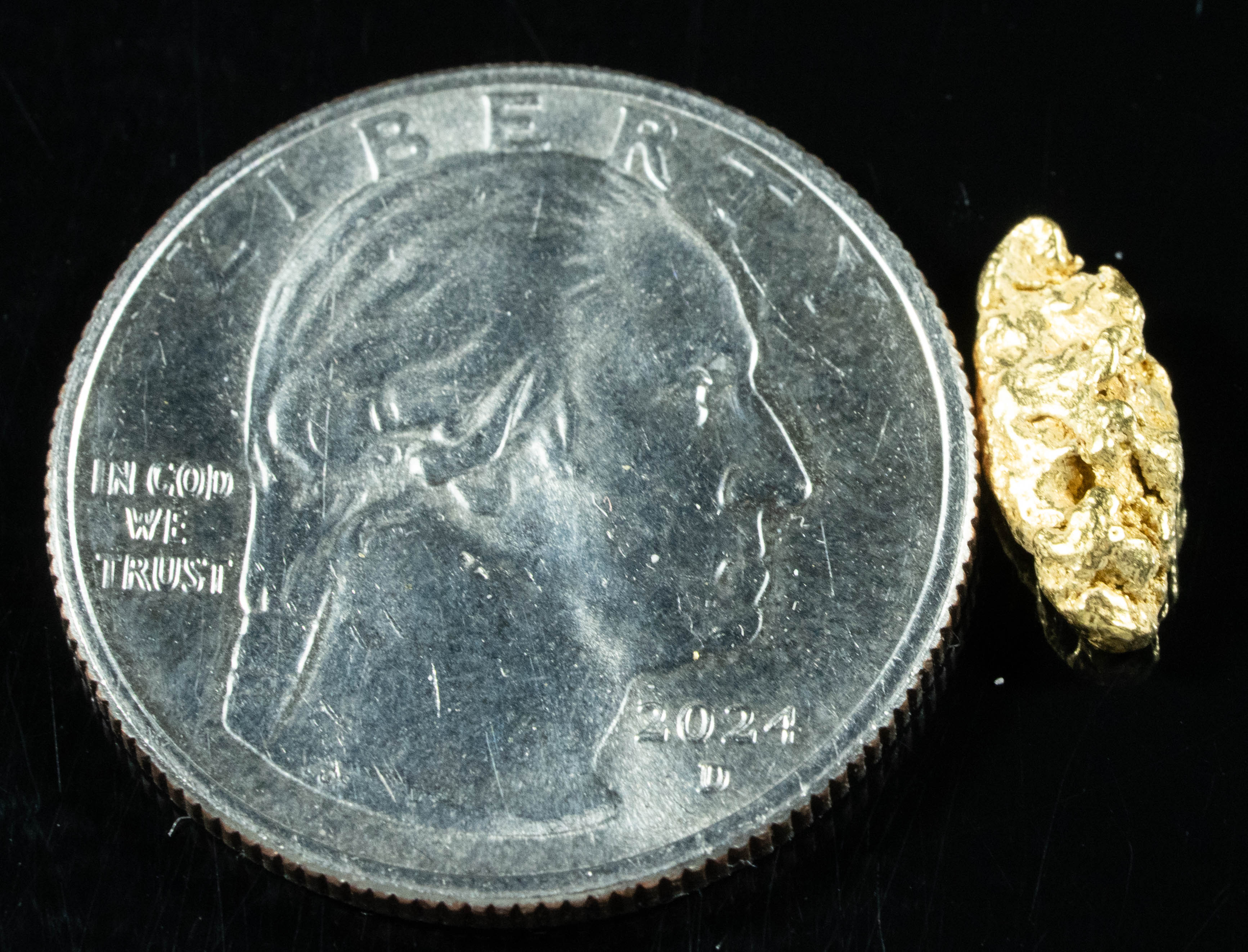 #28 Alaskan BC Natural Gold Nugget .88 Grams Genuine