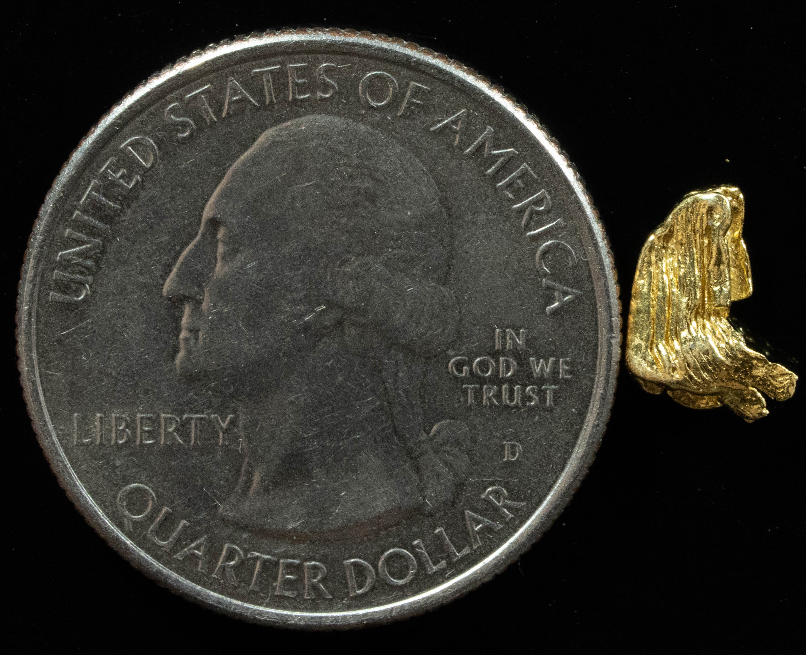 L-34 Exotic Alaskan BC Natural Gold Nugget .455 Grams Genuine